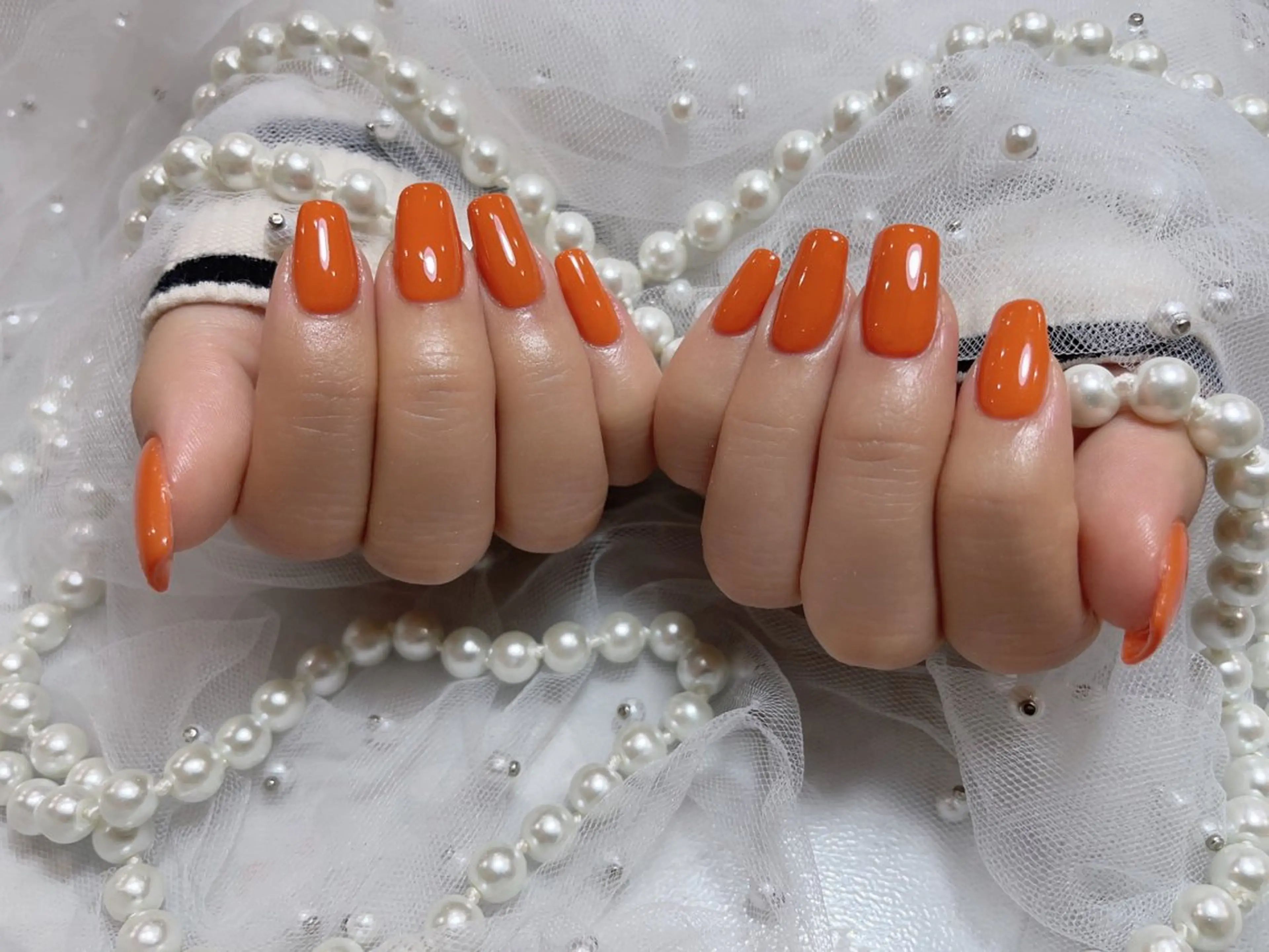 ネイル アートネイル フラッシュネイル フレンチネイル ガラスフレンチ グラデーション M2beauty Renaのネイルデザイン