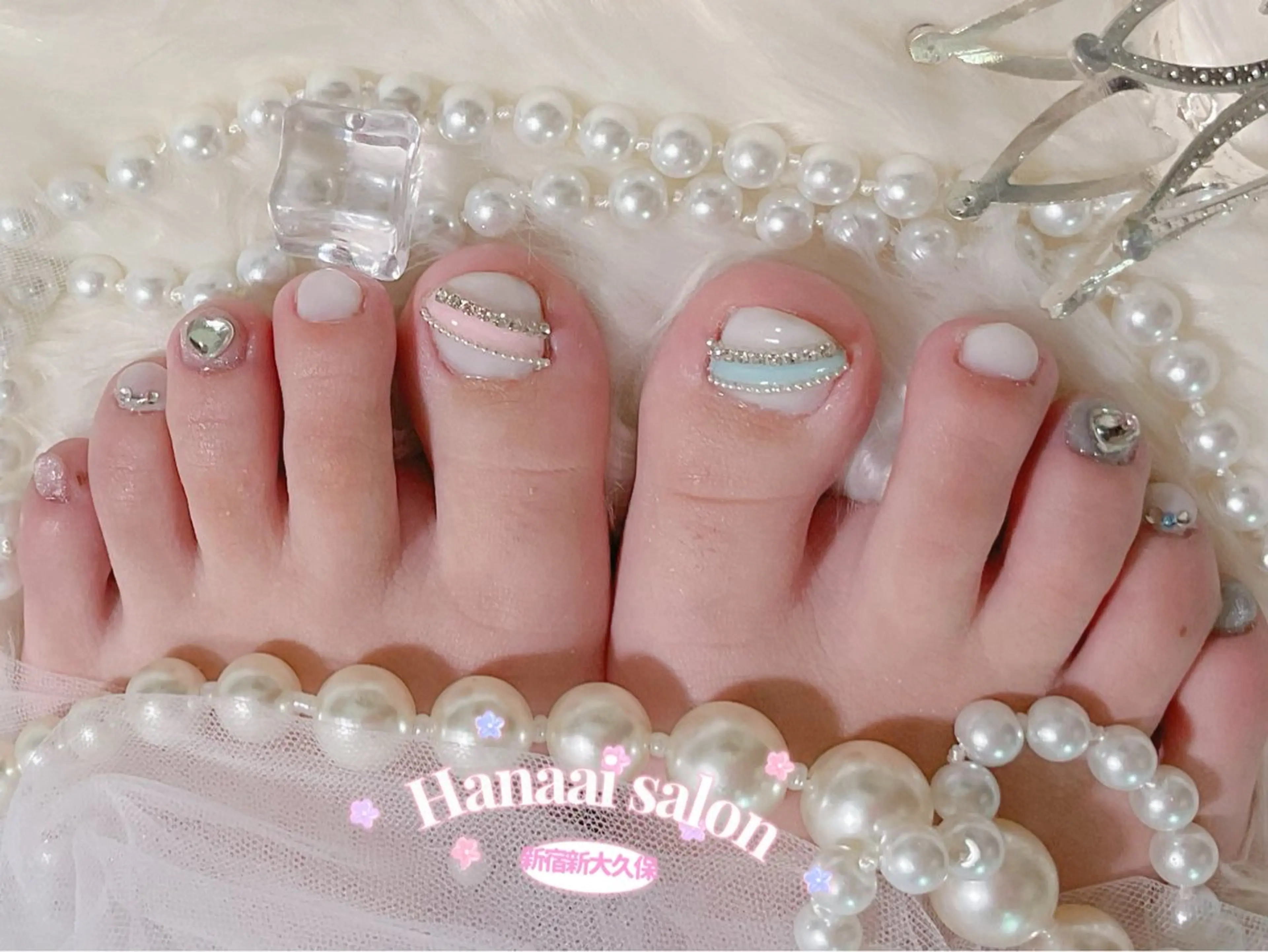 ショート フットネイル Hanaai salon あまねのネイルデザイン