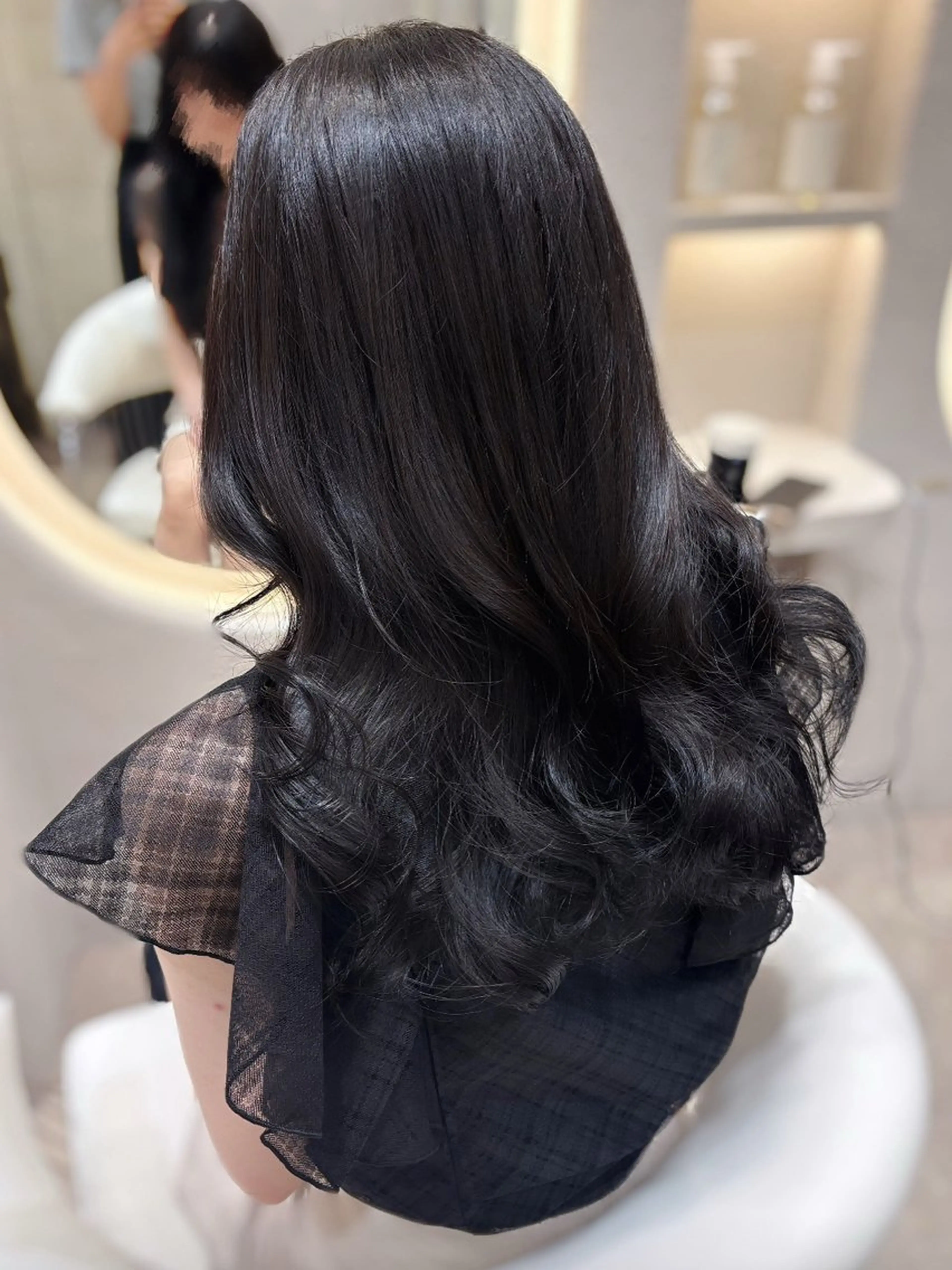 ロング カット ヘアカラー トリートメント 上品♡韓国レイヤー ‎🤍のの‎🤍のヘアスタイル