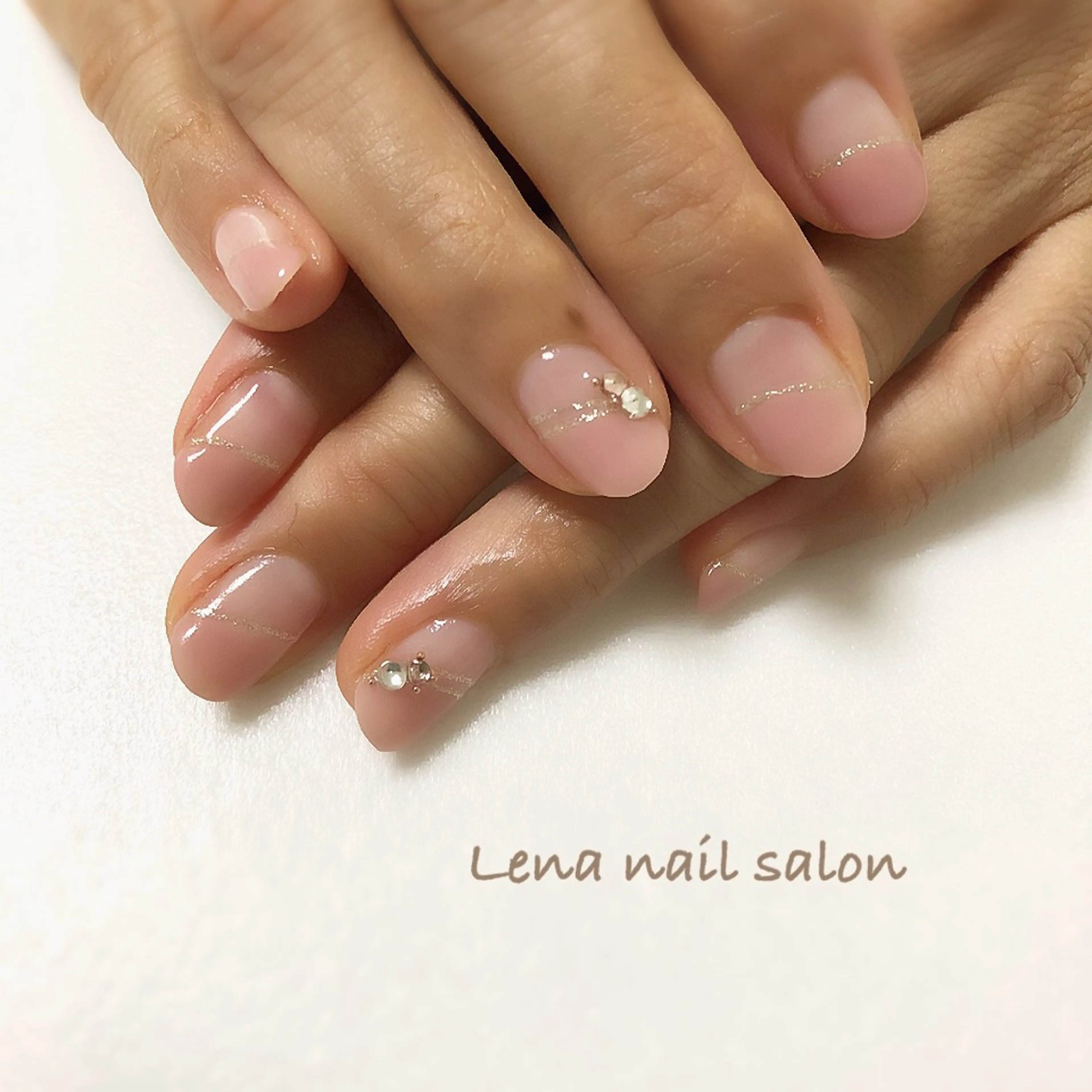 ネイル ハンドネイル 自爪育成ネイルケア Lena  nailのネイルデザイン