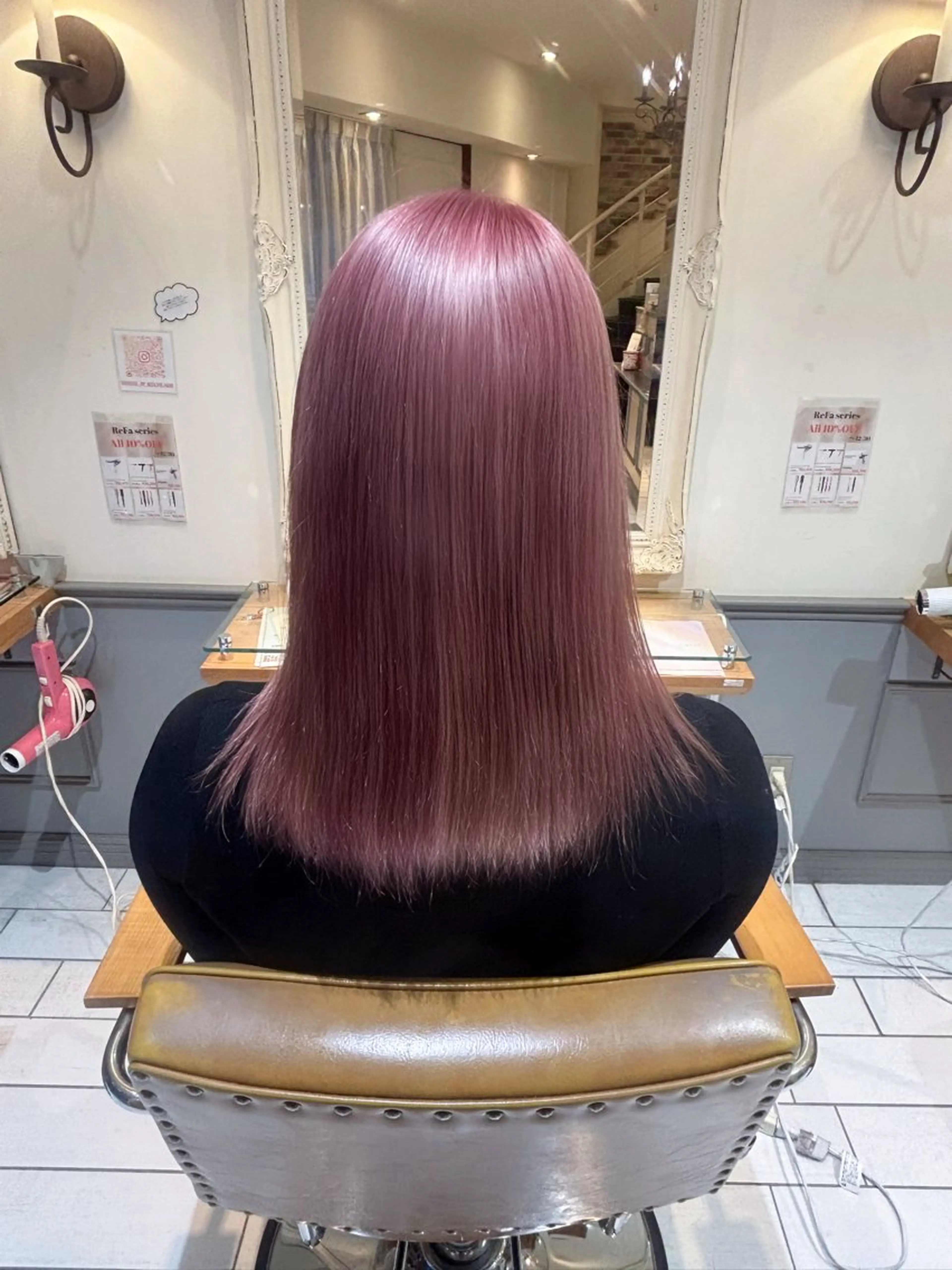 セミロング ピンクラベンダー ヘアカラー トリートメント Noel .⋆𝜗𝜚のヘアスタイル