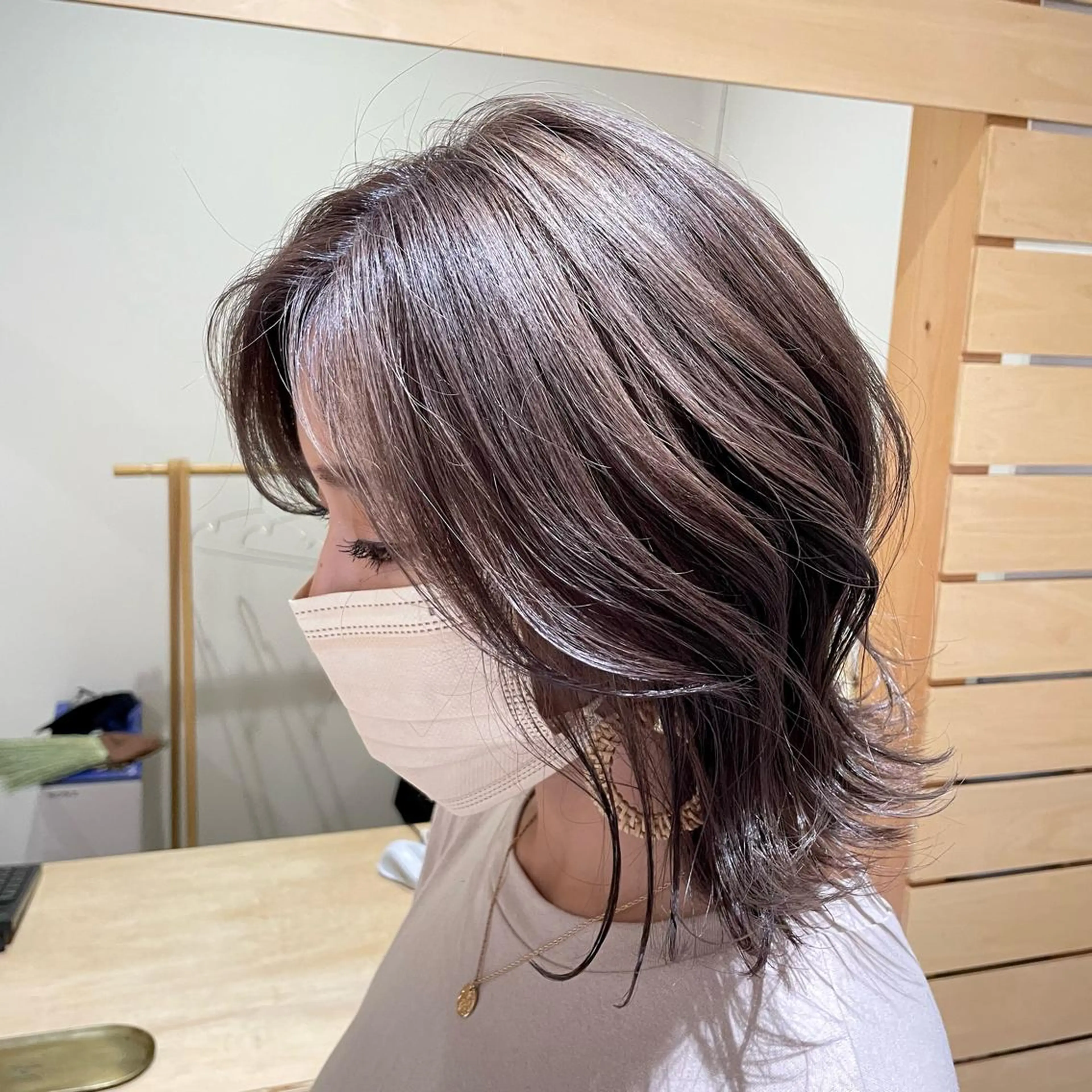 ミディアム カラー ブリーチ ケアブリーチ ダブルカラー グレージュ イエローカラー ヘアカラー トリートメント ✨髪質改善🎨 杉本賢人のヘアスタイル