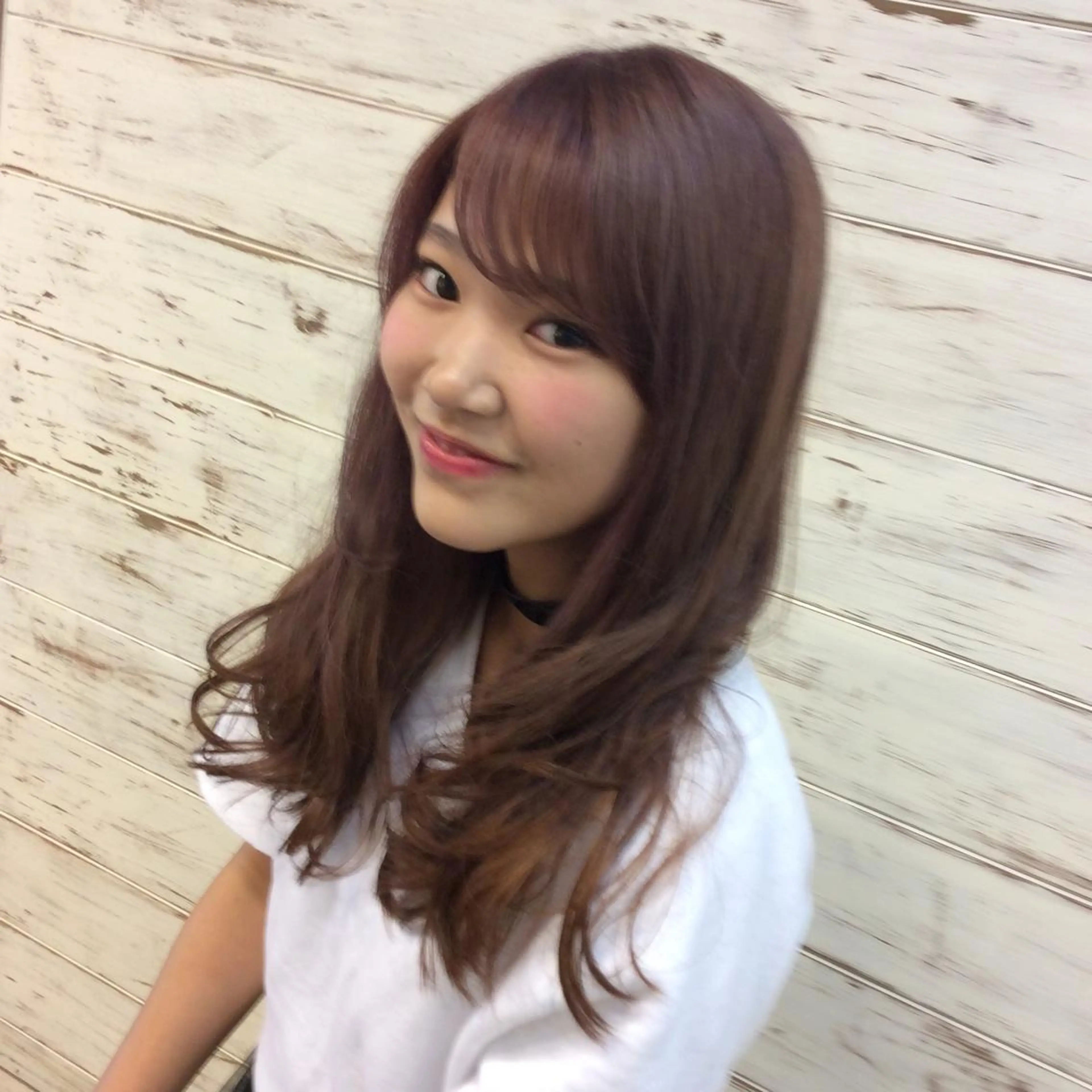 セミロング カラー 透明感カラー ピンクカラー 日比 貴大/ minim hairのヘアスタイル