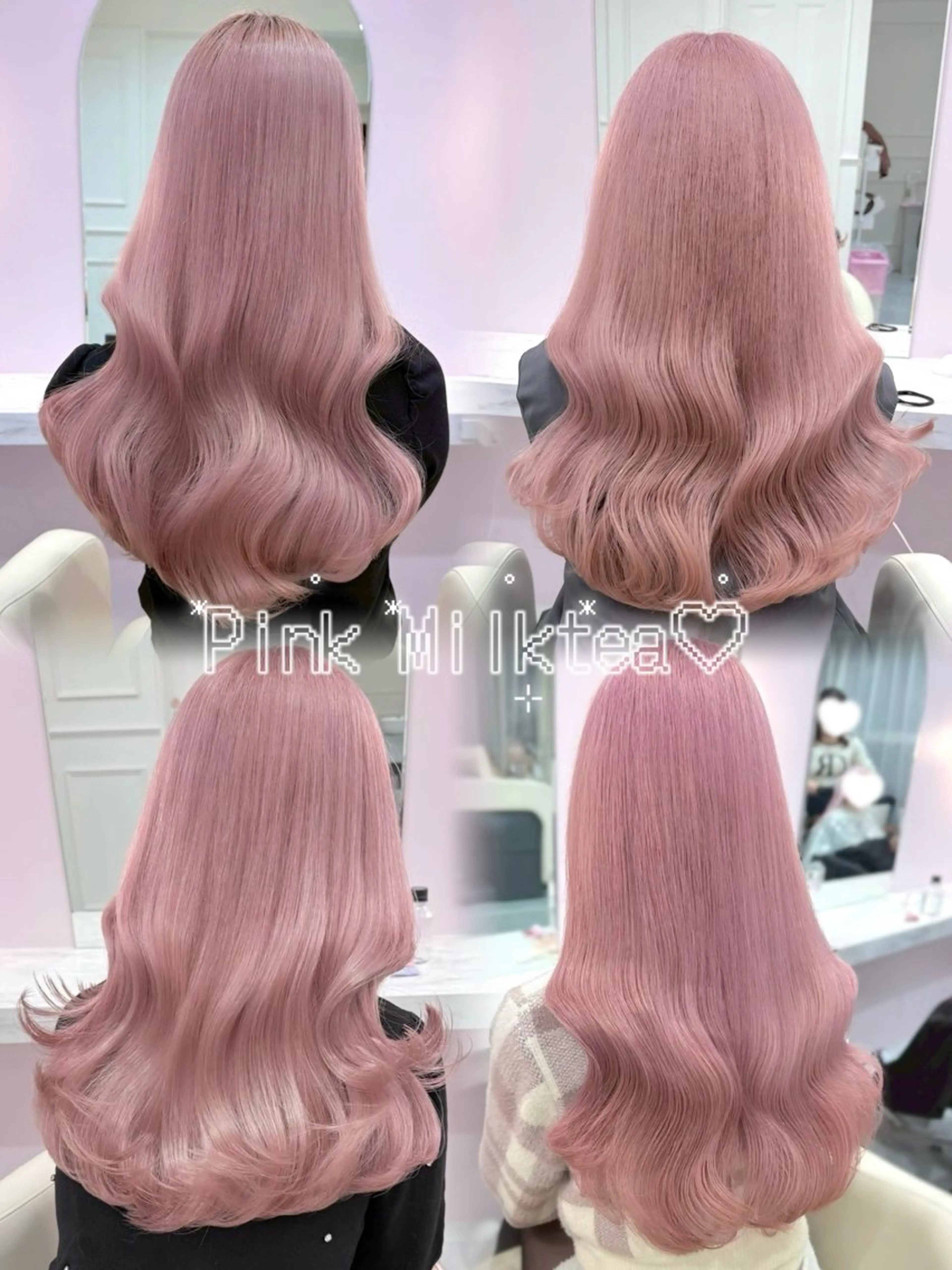 ロング カラー ブリーチ 透明感カラー ハイトーンカラー ラベンダーカラー ラベンダーピンク ヘアカラー ハイトーンカラー💞 くるみ🎀のヘアスタイル