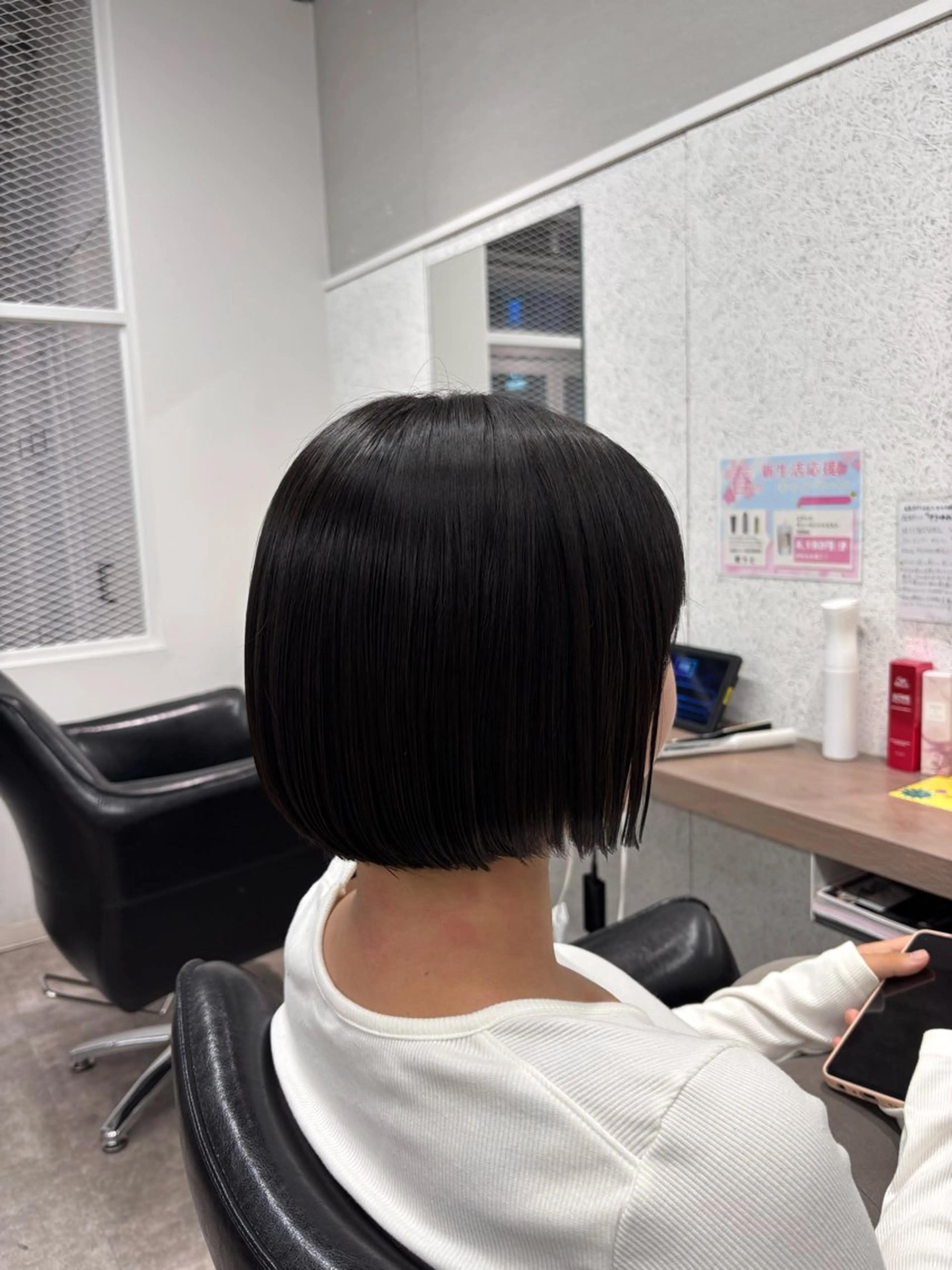 ショート ボブ カット トリートメント ボブ/透明感カラー/ 髪質改善/🌙/ルナのヘアスタイル
