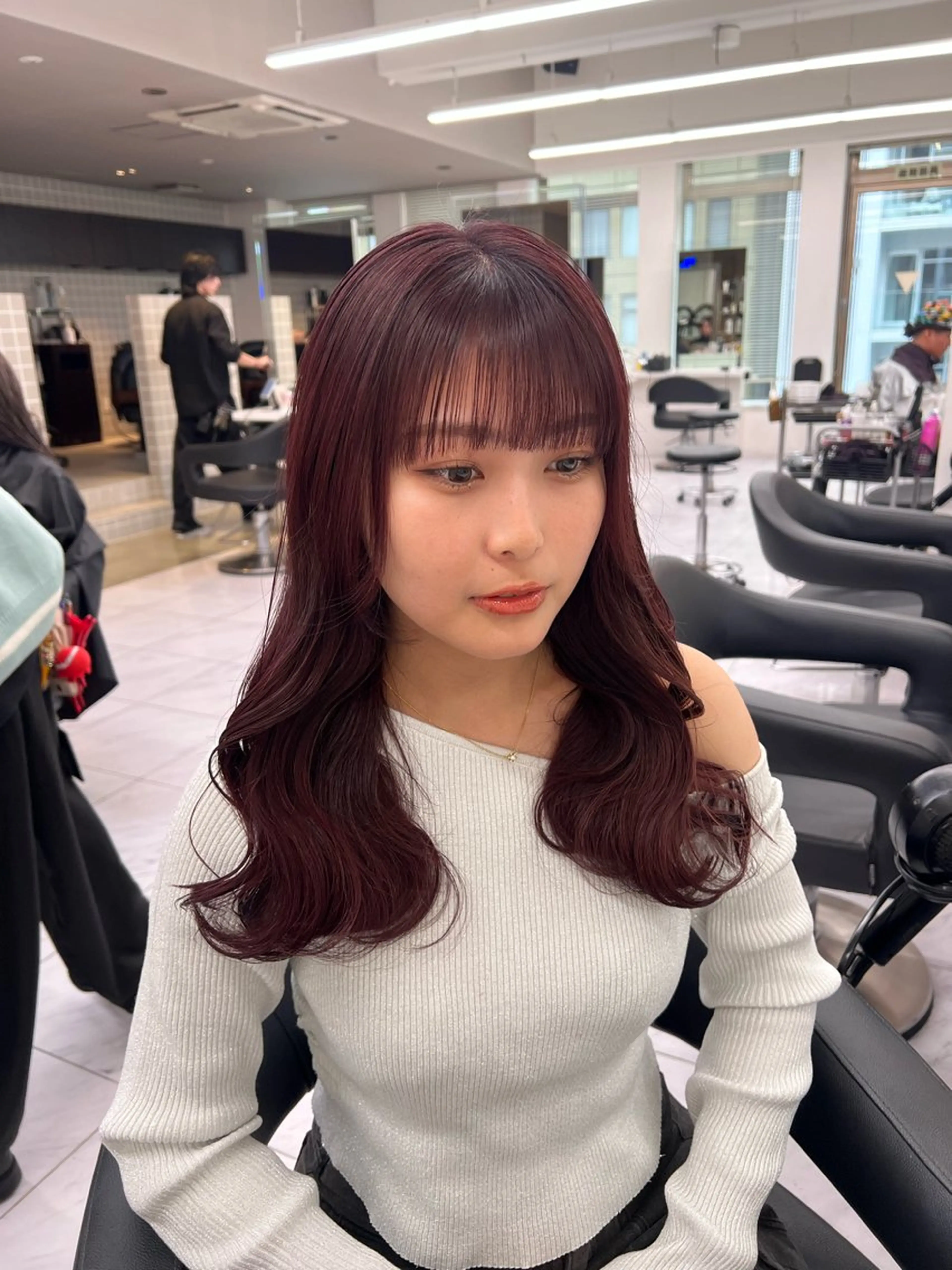 セミロング カラー 💖札幌カラー 指名No.1💖玲奈のヘアスタイル