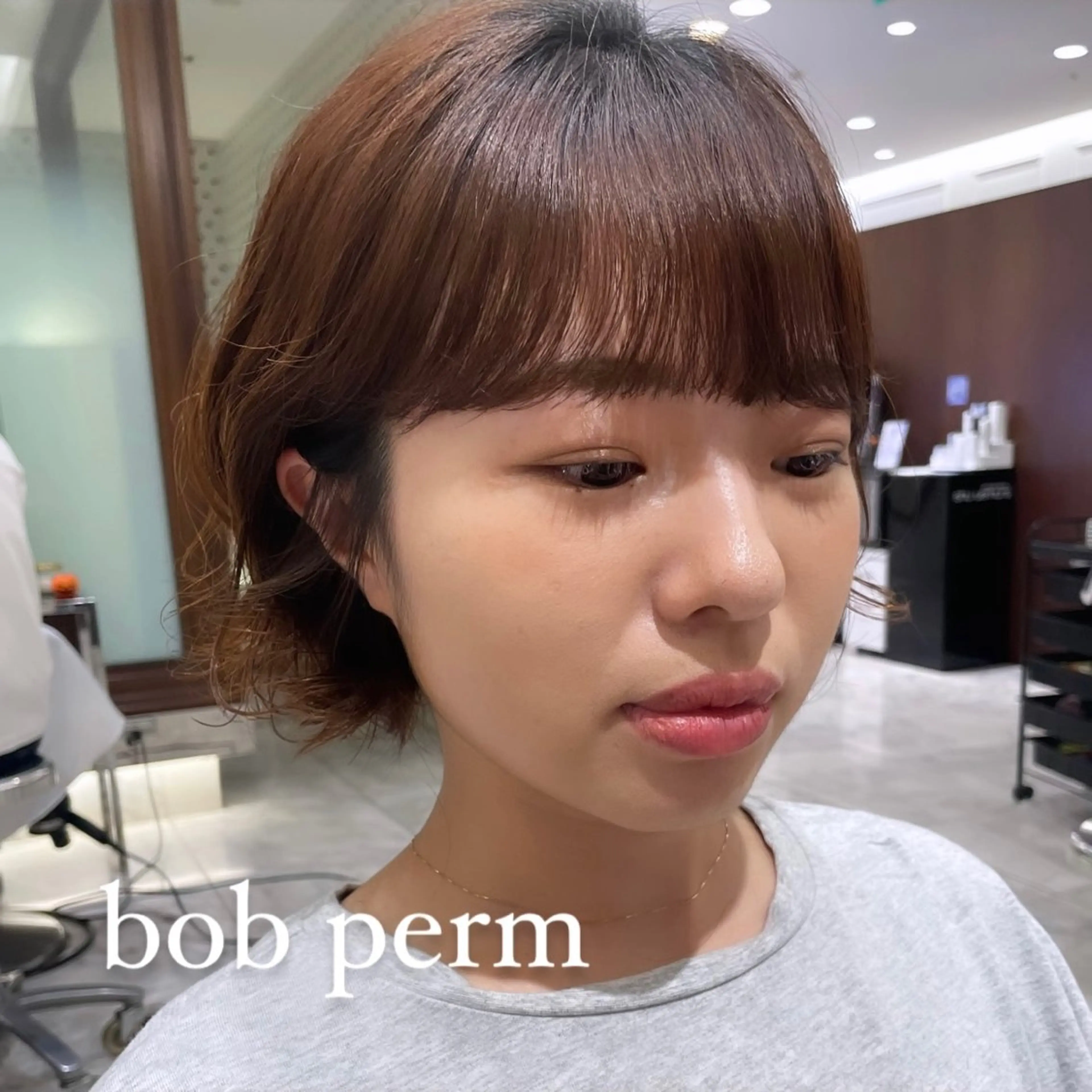 ミディアム パーマ ボブパーマ 🌷ヨシカワハナコのヘアスタイル