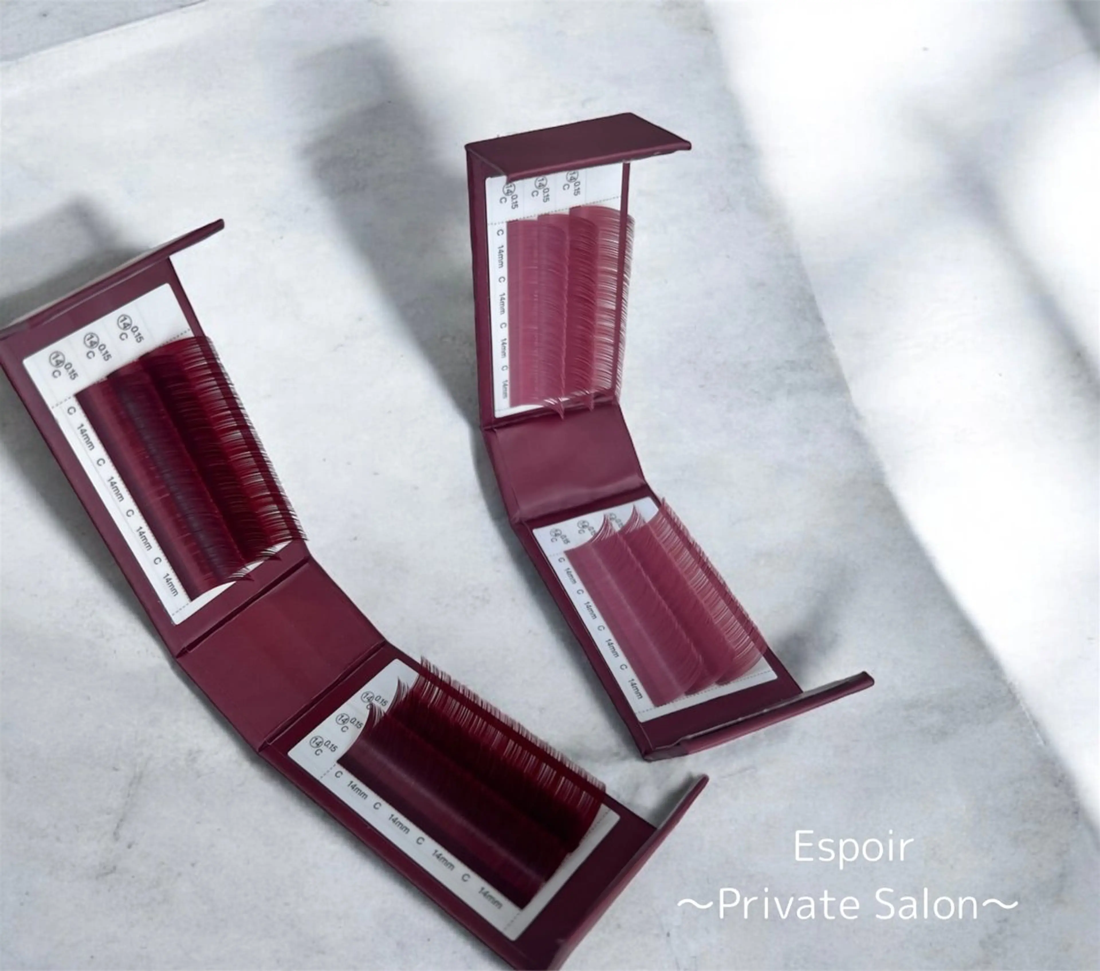 マツエク・マツパ カラーマツエク ナチュラル Espoir プライベートサロンのマツエク・マツパデザイン