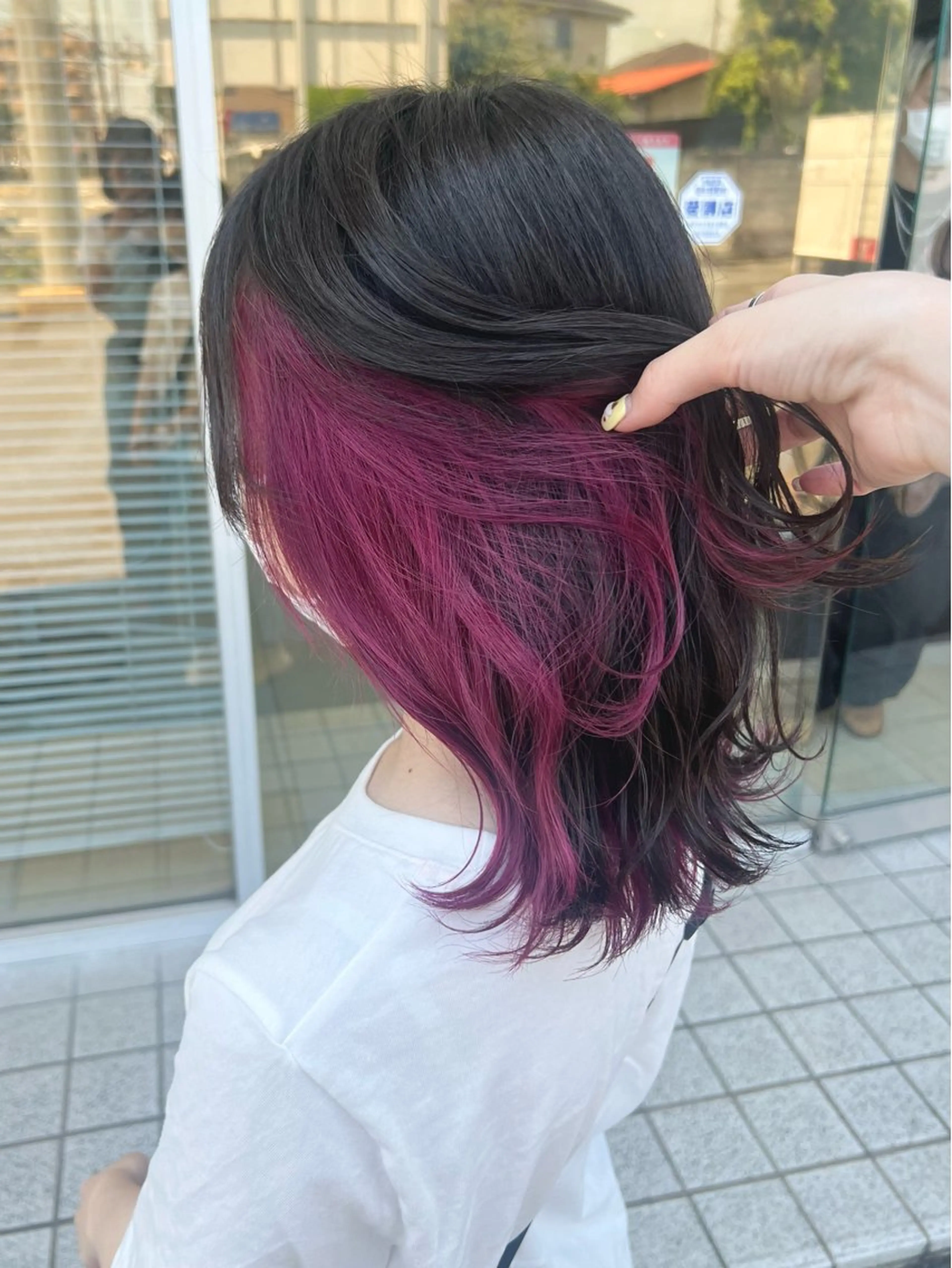セミロング カラー ヘアカラー しんた ようのヘアスタイル