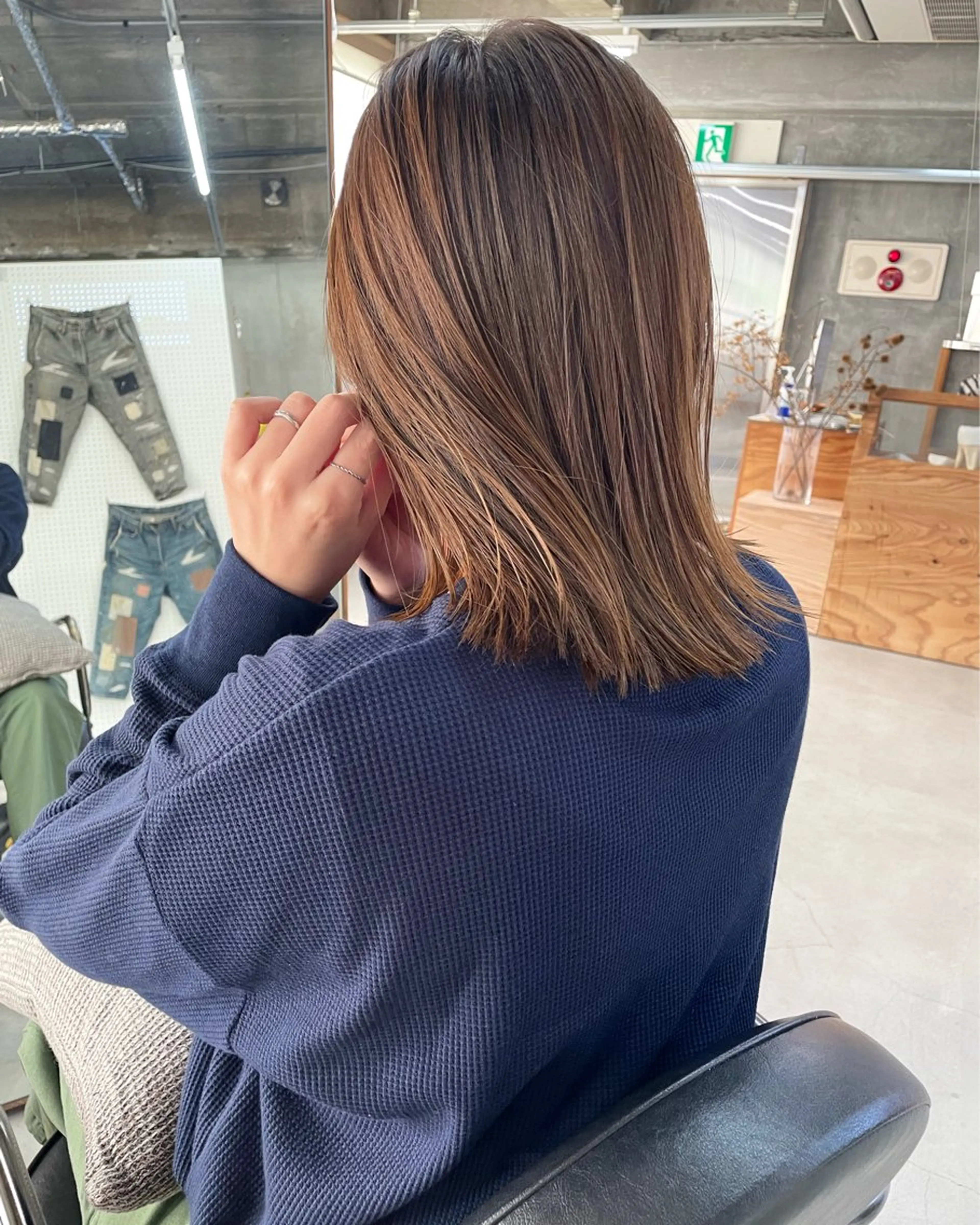 ミディアム カラー サトウ レンマのヘアスタイル