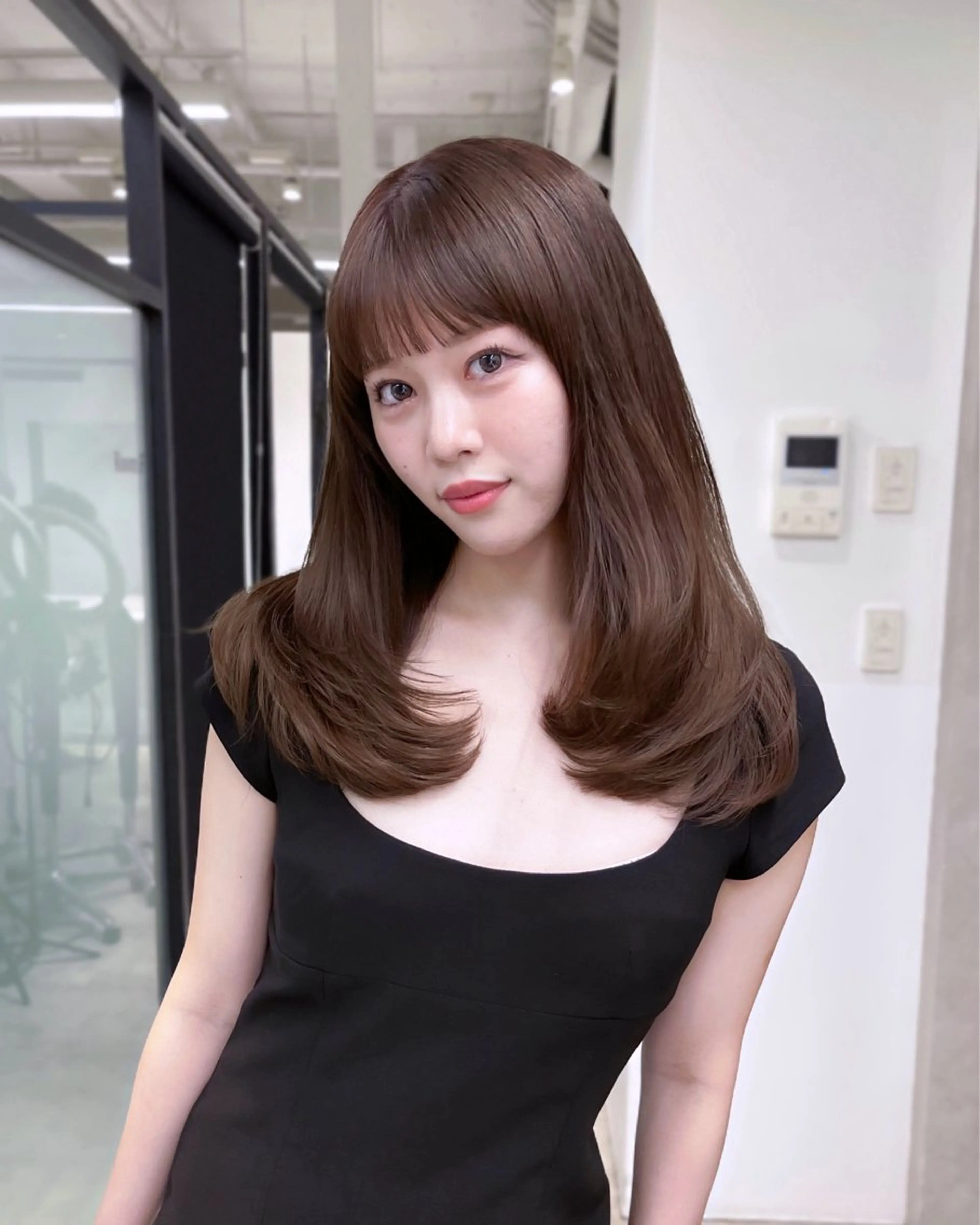 ロング 韓国風ヘア レイヤーカット カット ヘアカラー トリートメント 韓国レイヤーカット 髪質改善▫️水野有真のヘアスタイル