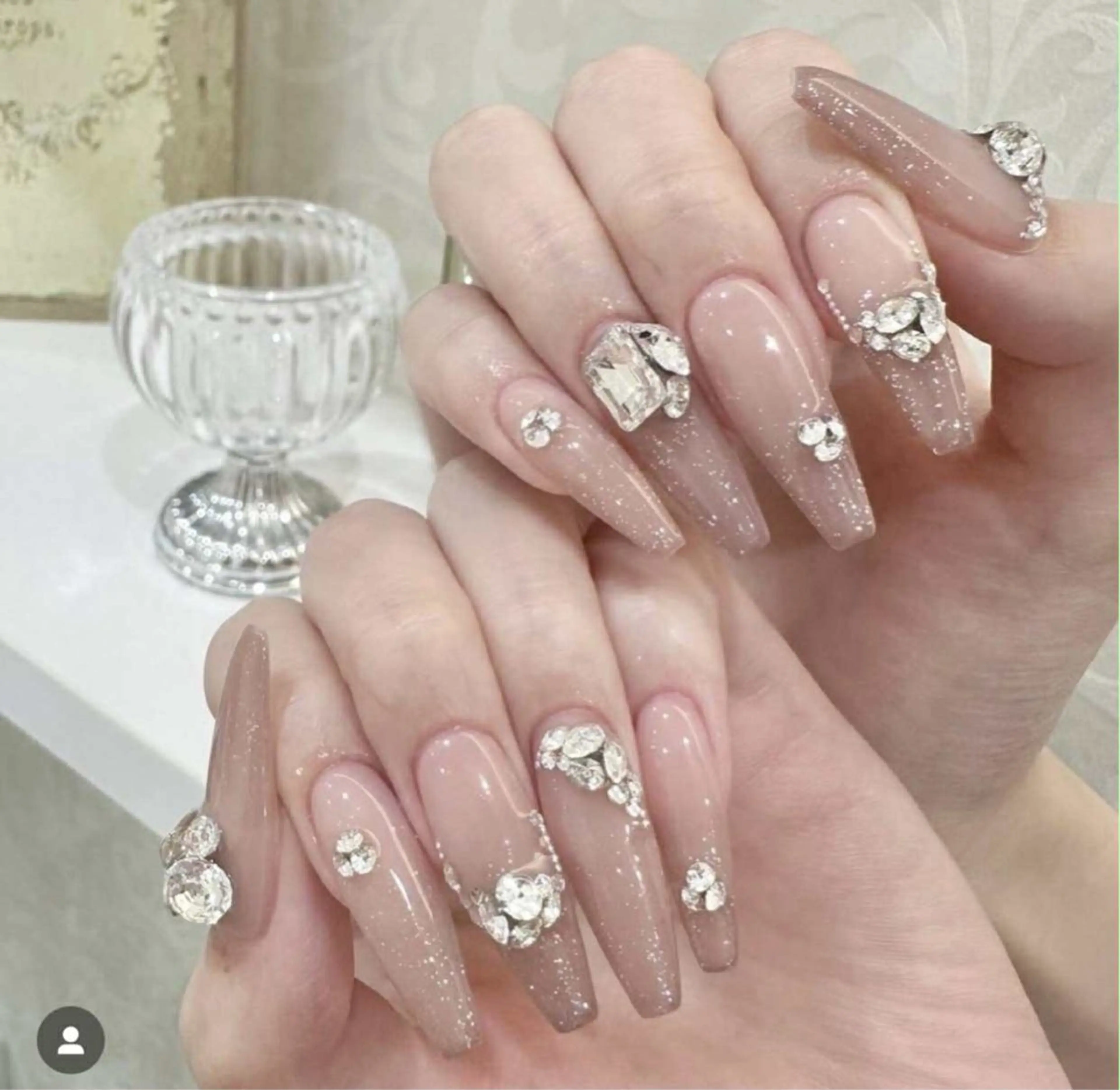 ネイル アートネイル 長さ出し ジェルネイル マグネットネイル ニュアンスネイル Kanao_ CloudyChanのネイルデザイン