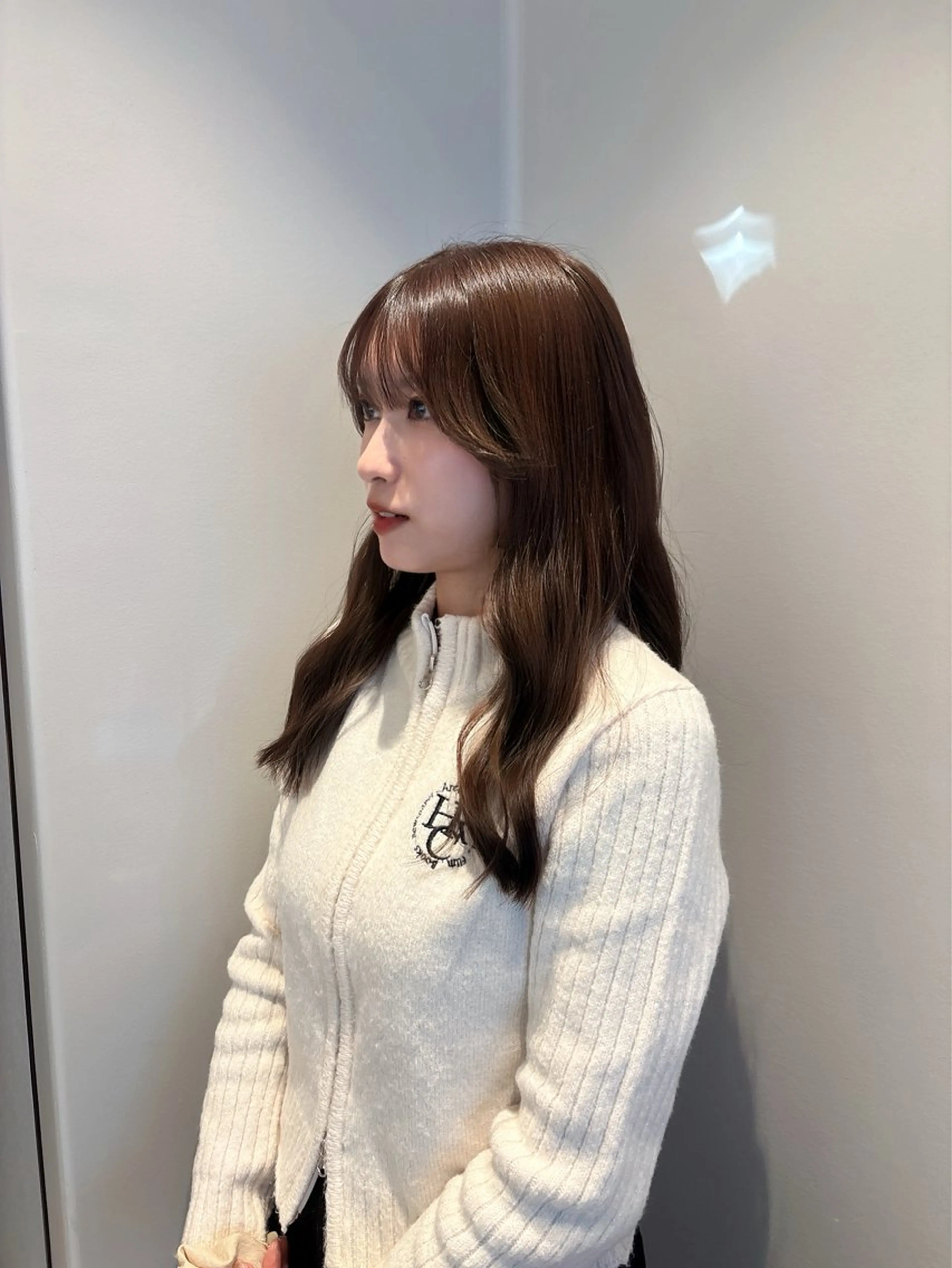 セミロング カラー ヘアカラー トリートメント 髪質改善カラー ブラウン🤎YUMEのヘアスタイル