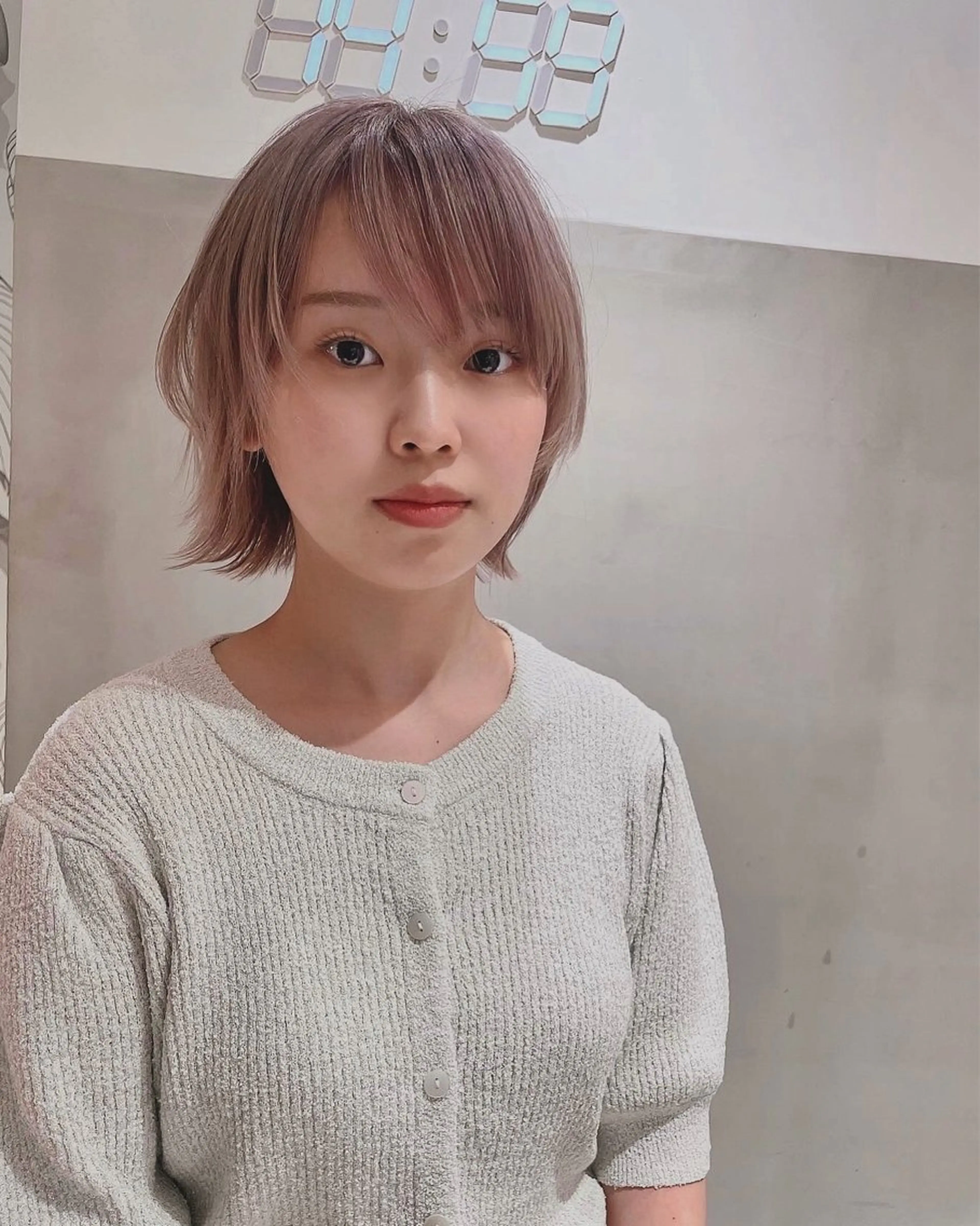 ショート カラー ベージュカラー 黒髪 ブリーチ ダブルカラー ハイトーンカラー 🌫️縮毛矯正/髪質 改善/ゆずる🌫️のヘアスタイル