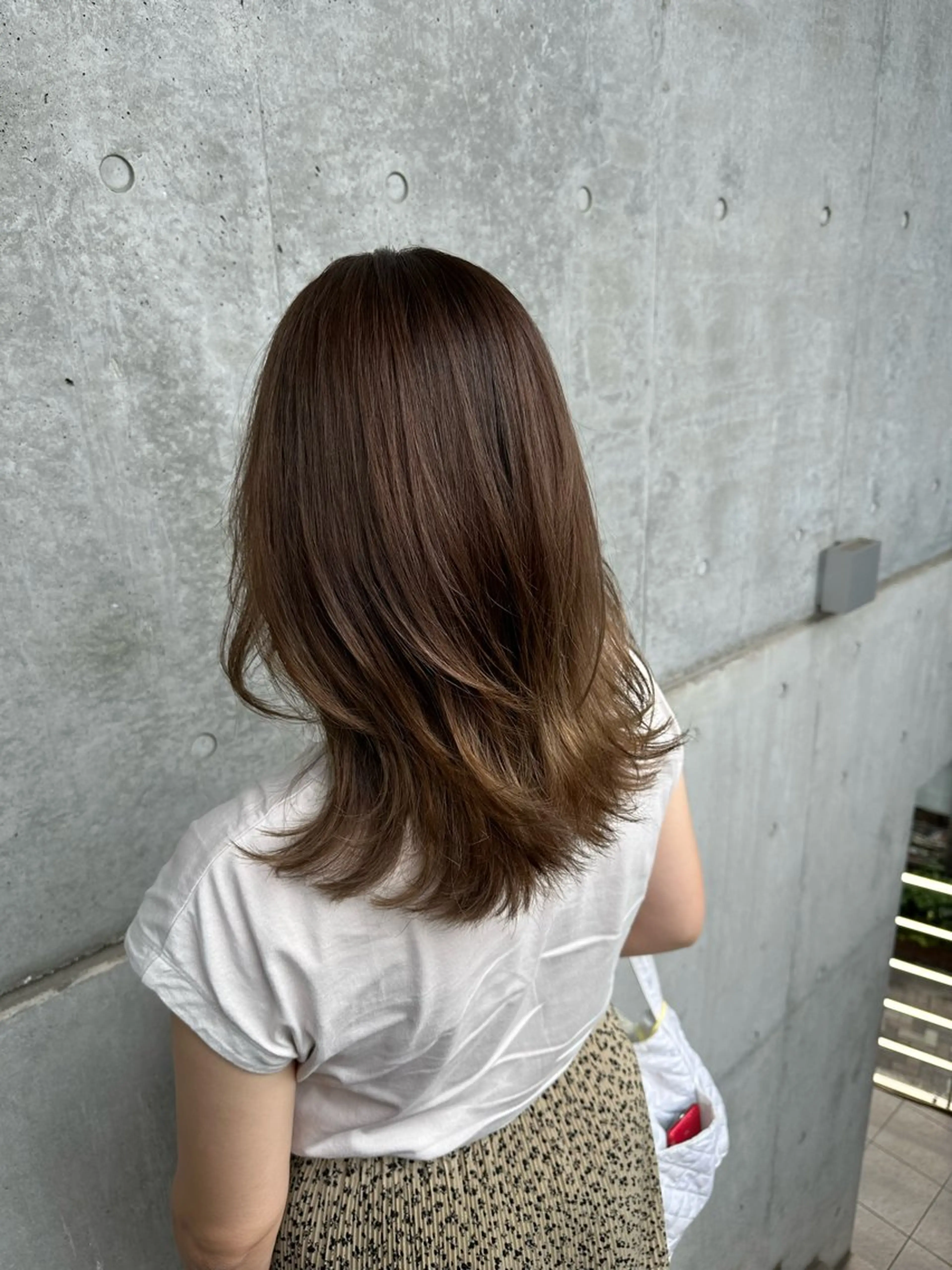 ミディアム パーマ 髪質改善×レイヤー 中村洋介のヘアスタイル