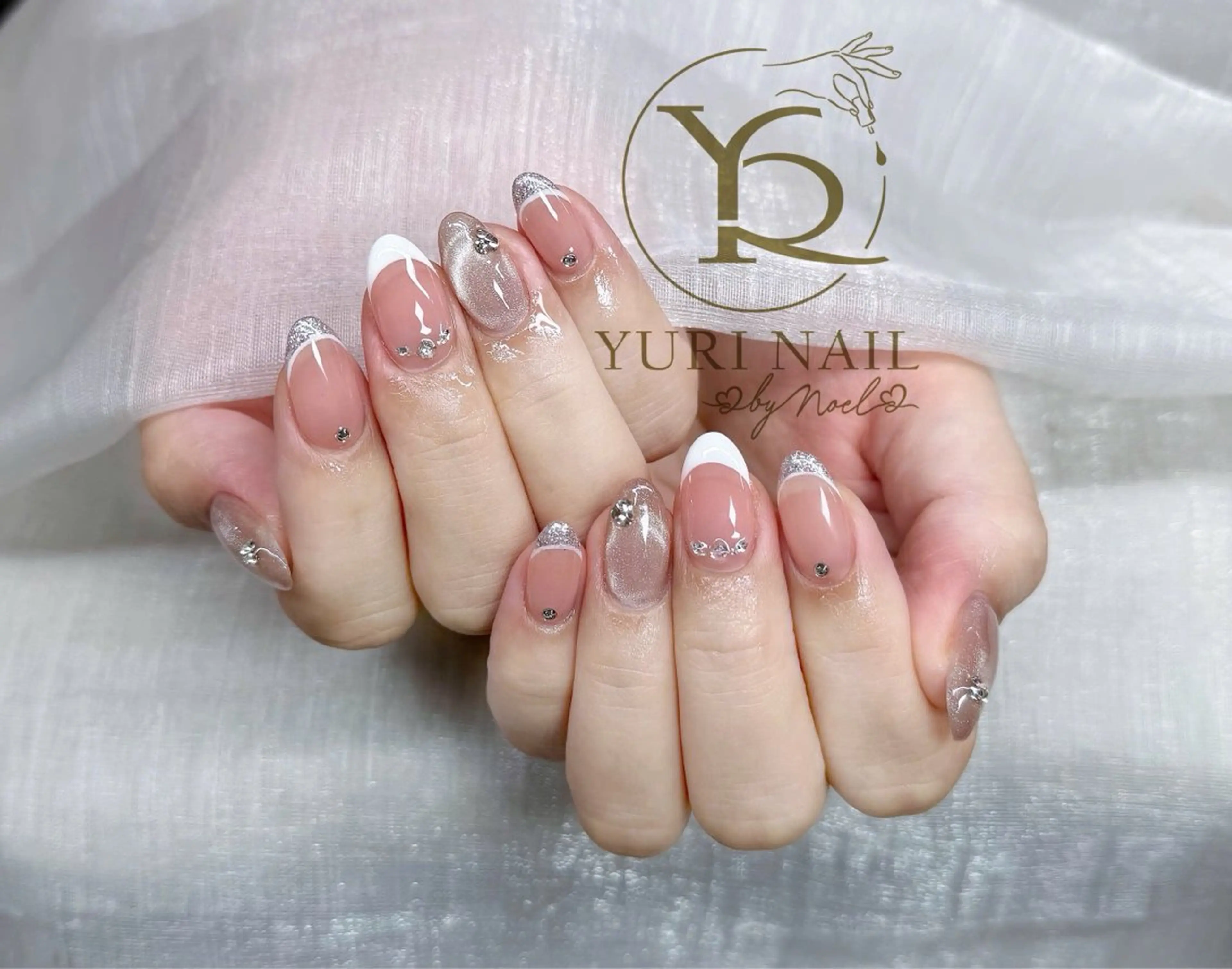 ネイル チークネイル フットネイル フレンチネイル グラデーション キラキラネイル ハンドネイル フットネイル ハンドケア YURI Nail Funabashiのネイルデザイン