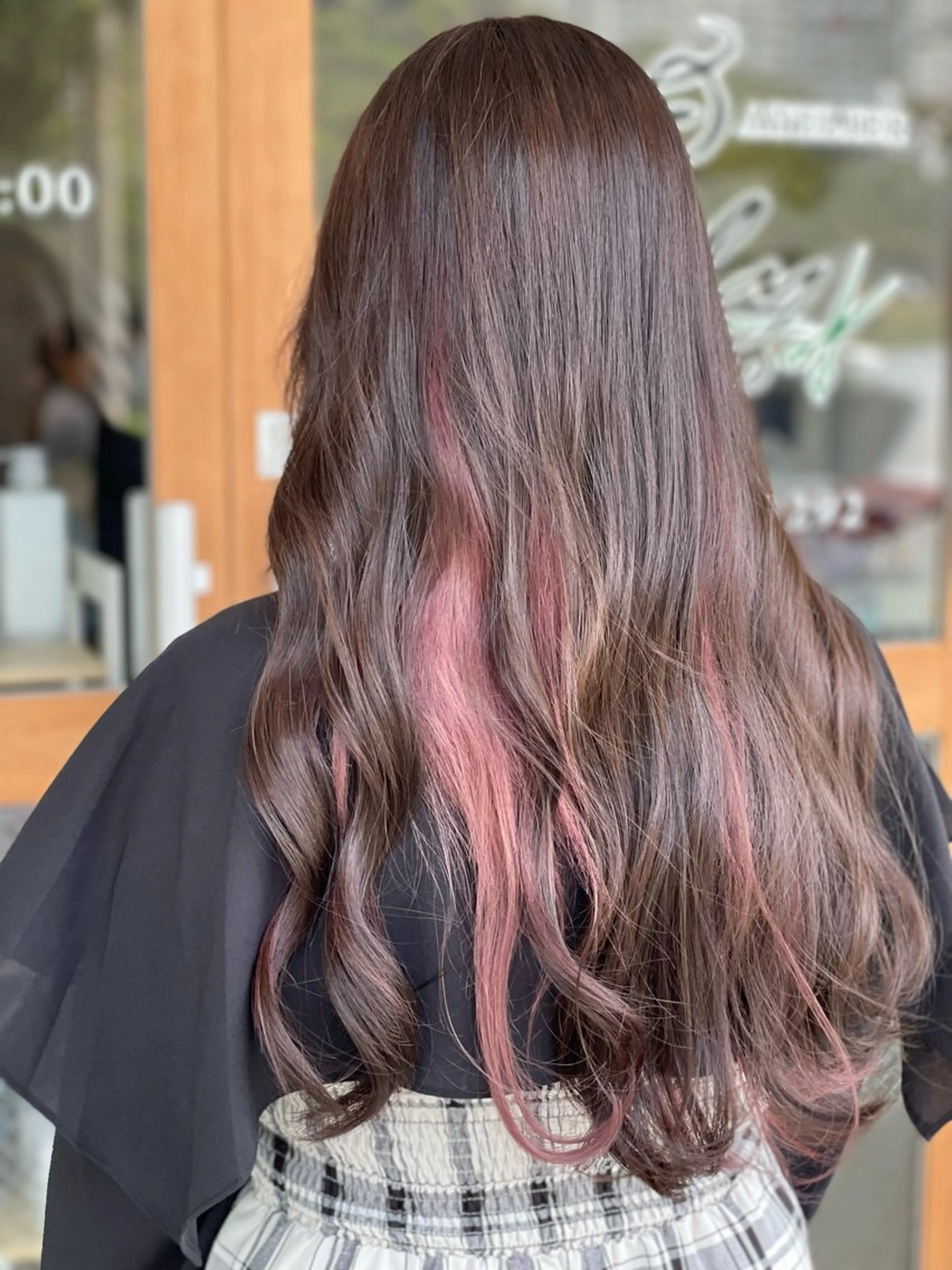 ロング カラー ブリーチ ピンクカラー ヘアカラー トリートメント Snaly カラー特化ページのヘアスタイル