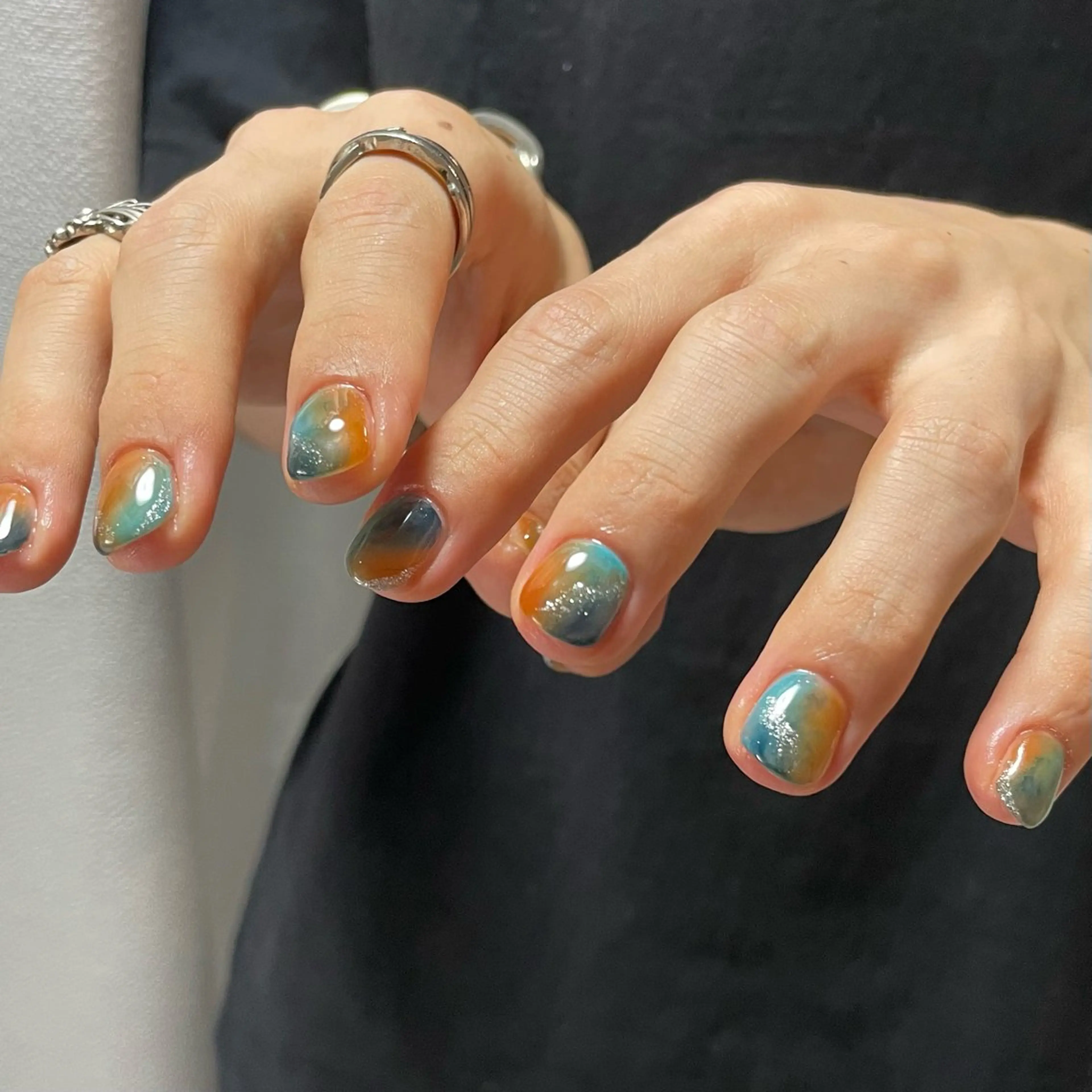 ネイル ニュアンスネイル Salon attrait 大石のネイルデザイン