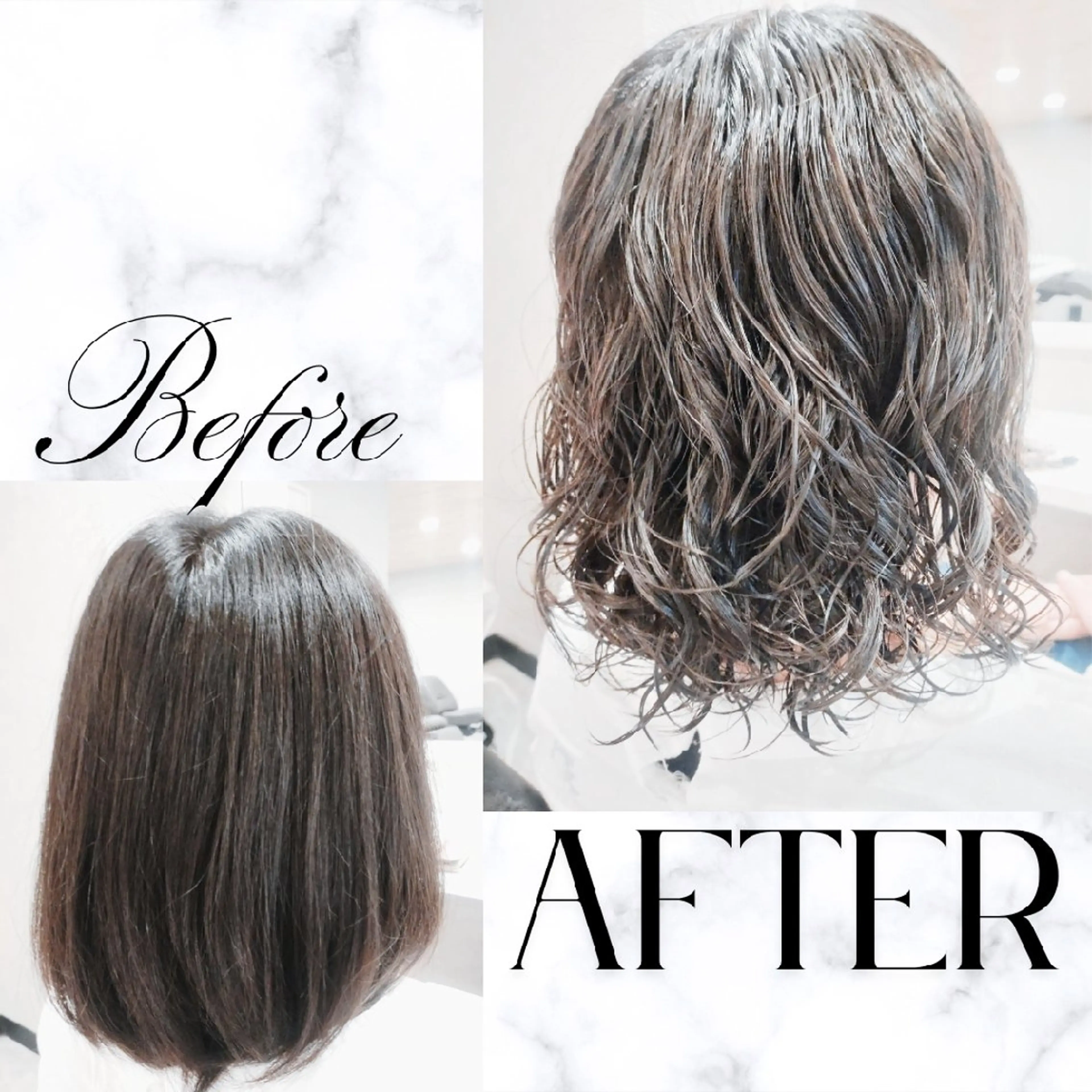 ミディアム パーマ カット パーマ 🌺中村🌺毎日楽し くなる髪をご提案✨のヘアスタイル