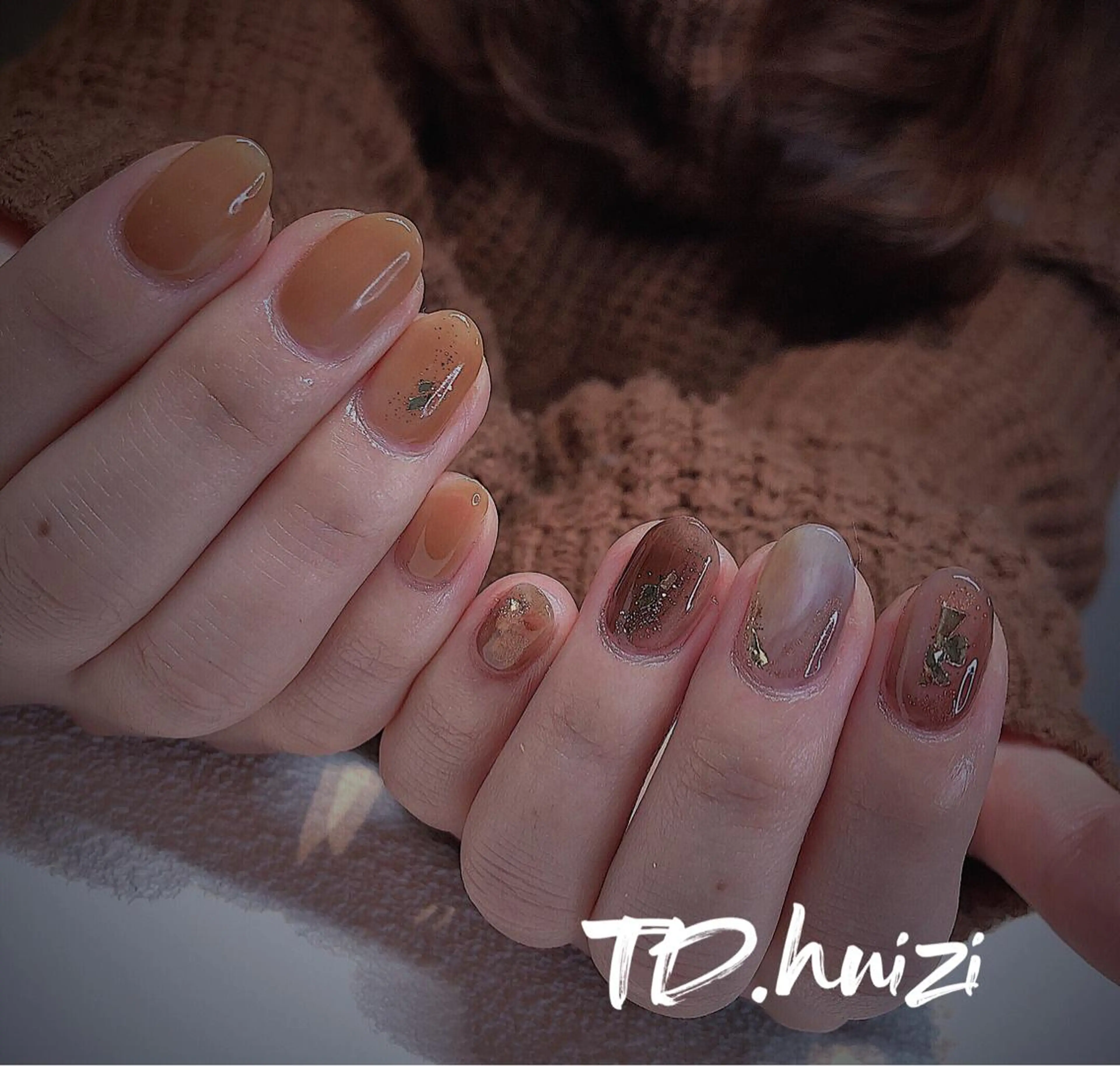 ミディアム めぐみのネイルサロン スタッフ練習のネイルデザイン