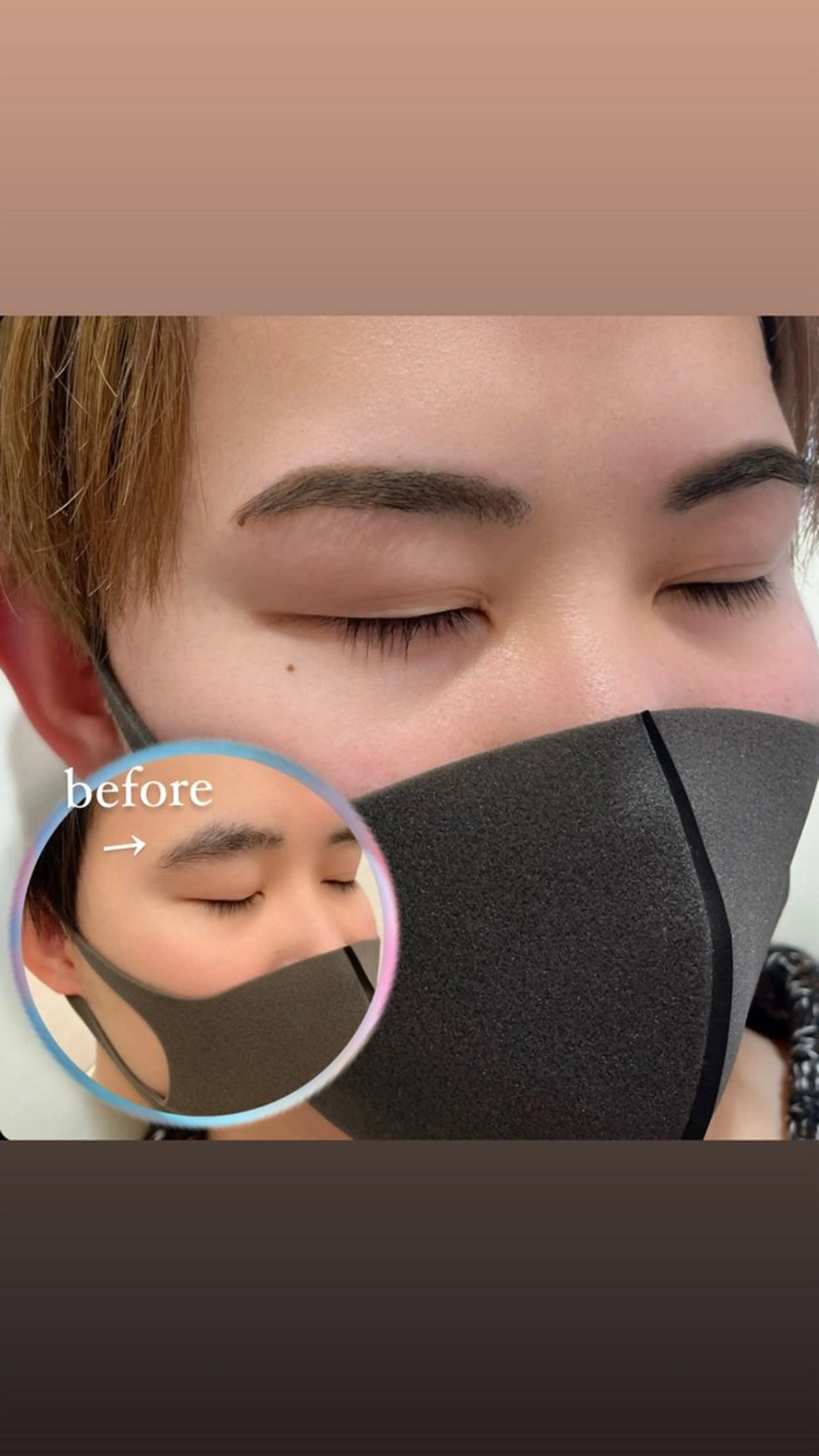 メンズ アイブロウ 森 奈菜のマツエク・マツパデザイン