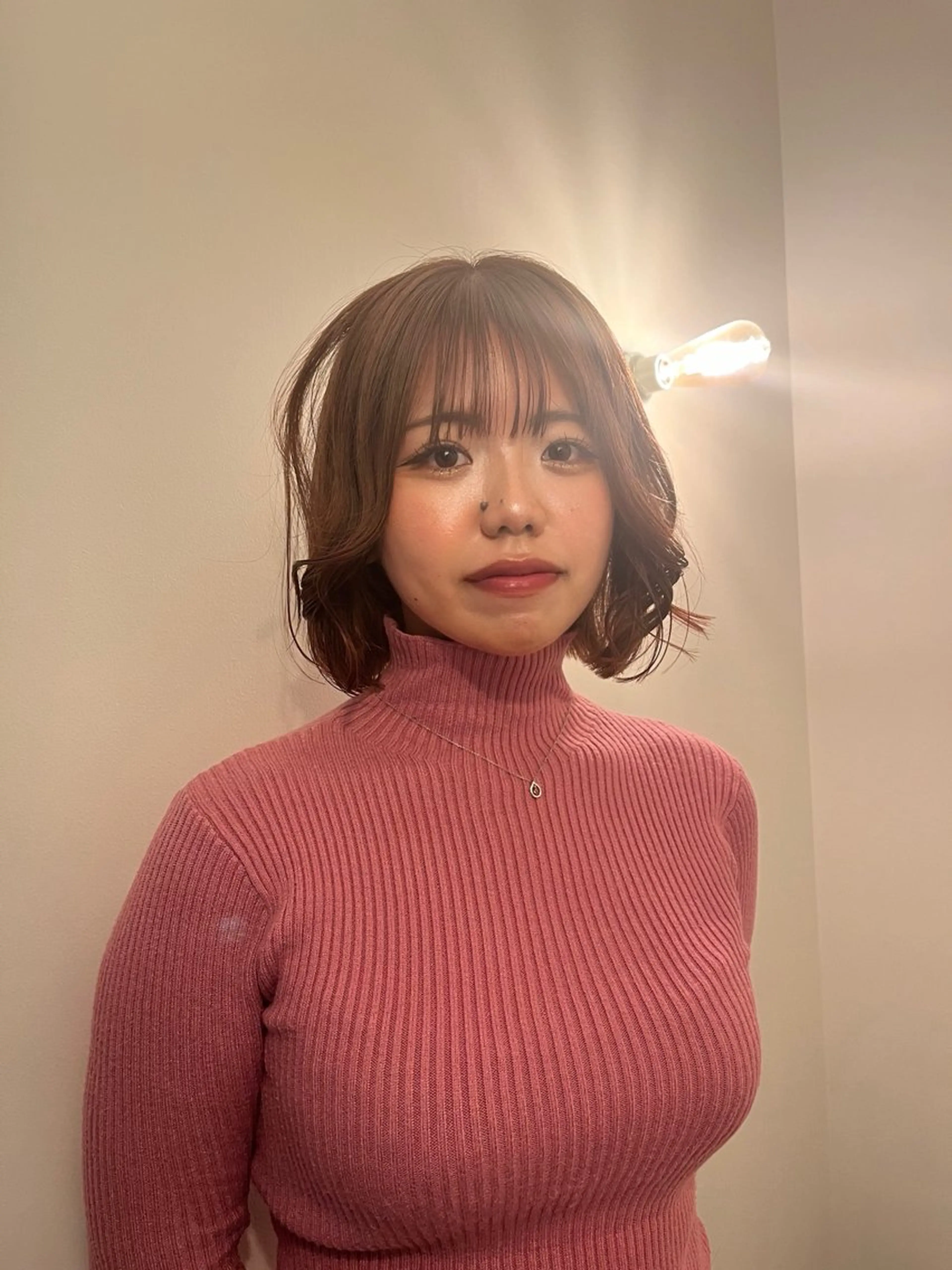 ミディアム カット ヘアカラー トリートメント 🦋女子ウケメンズ パーマYUI🦋のヘアスタイル