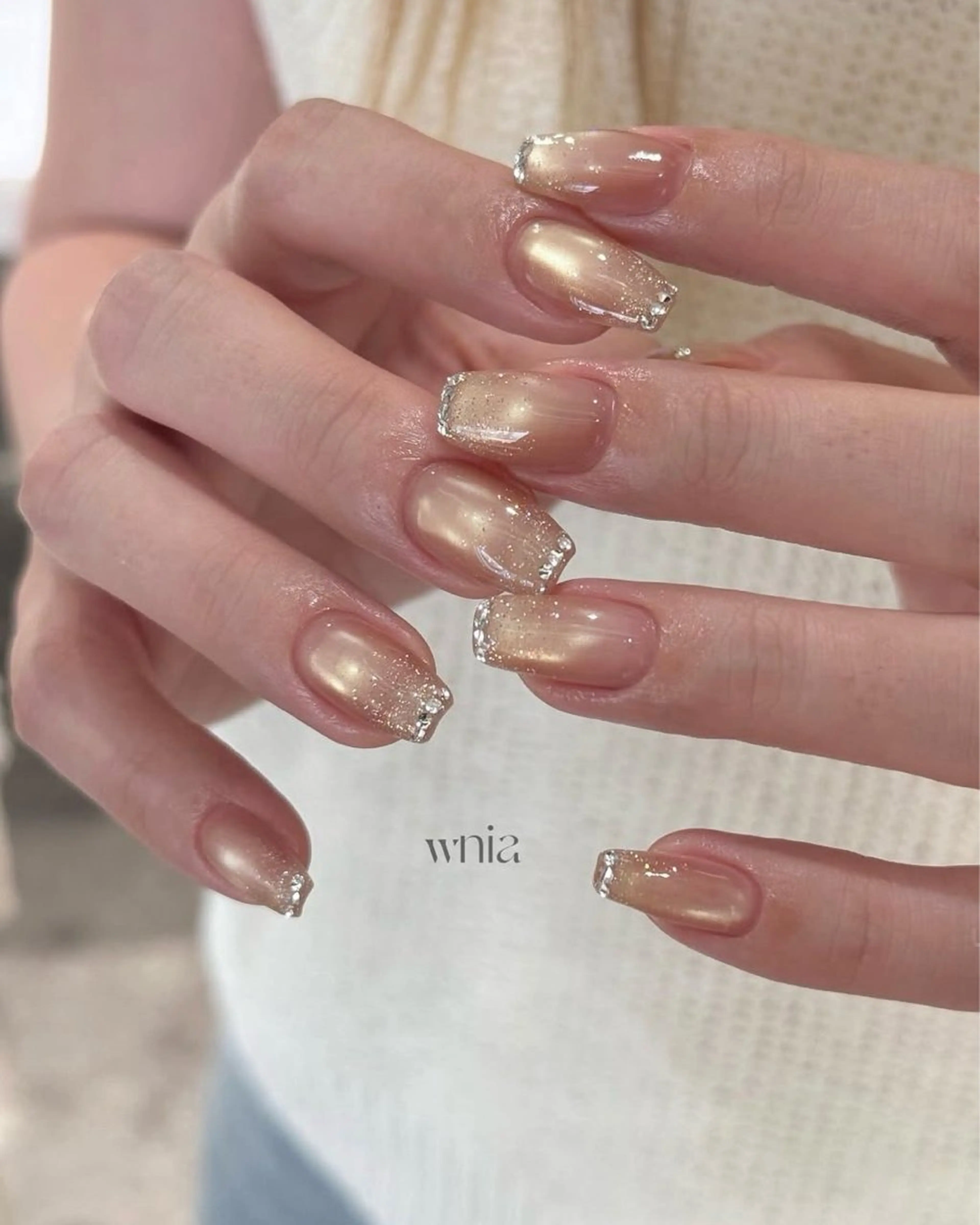 ネイル 韓国ネイル 持ち込み ニュアンスネイル ネイルチップ ANA.CHUO 本川越店舗のネイルデザイン