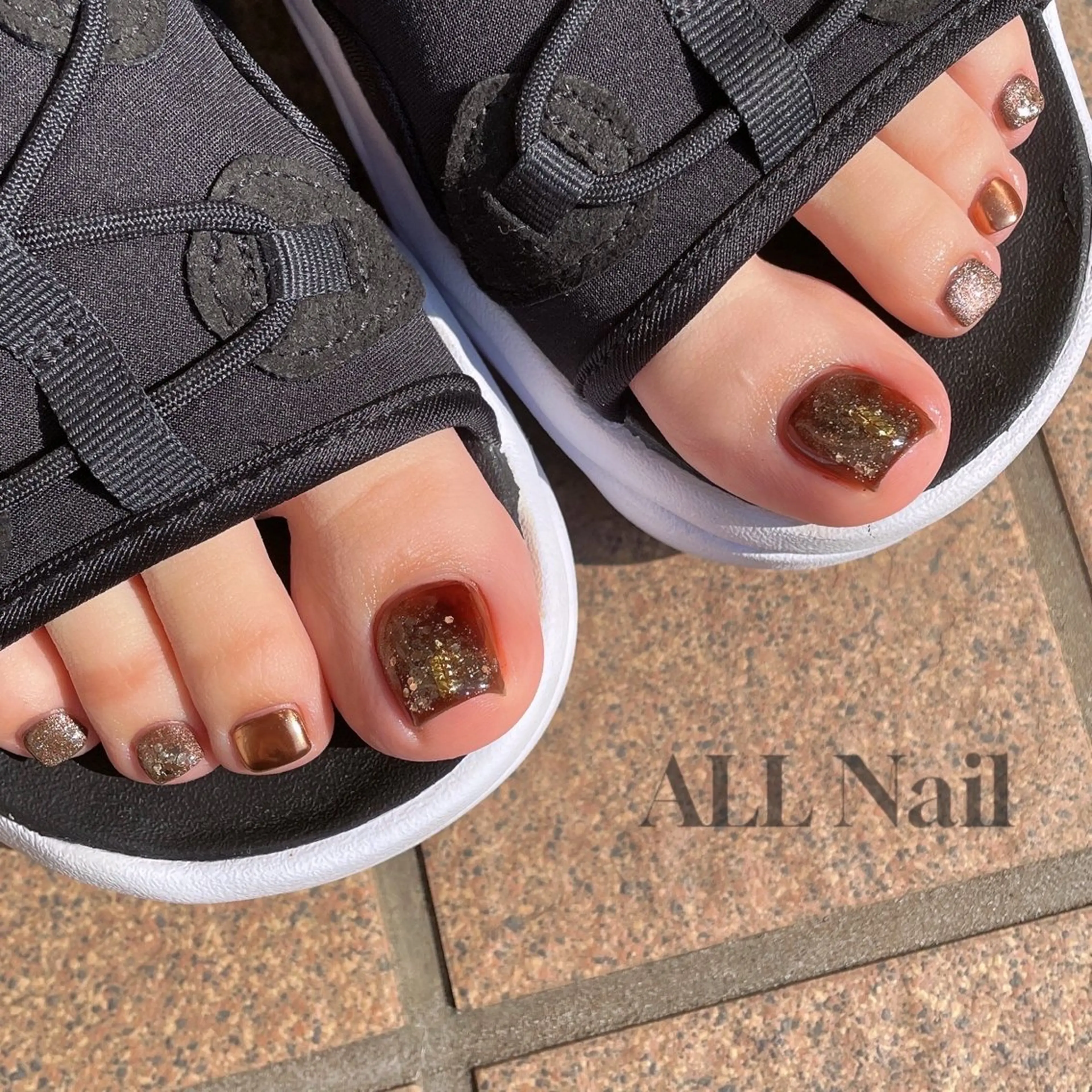 ネイル ブラウン フットネイル ALL Nail &whiteningのその他イメージ