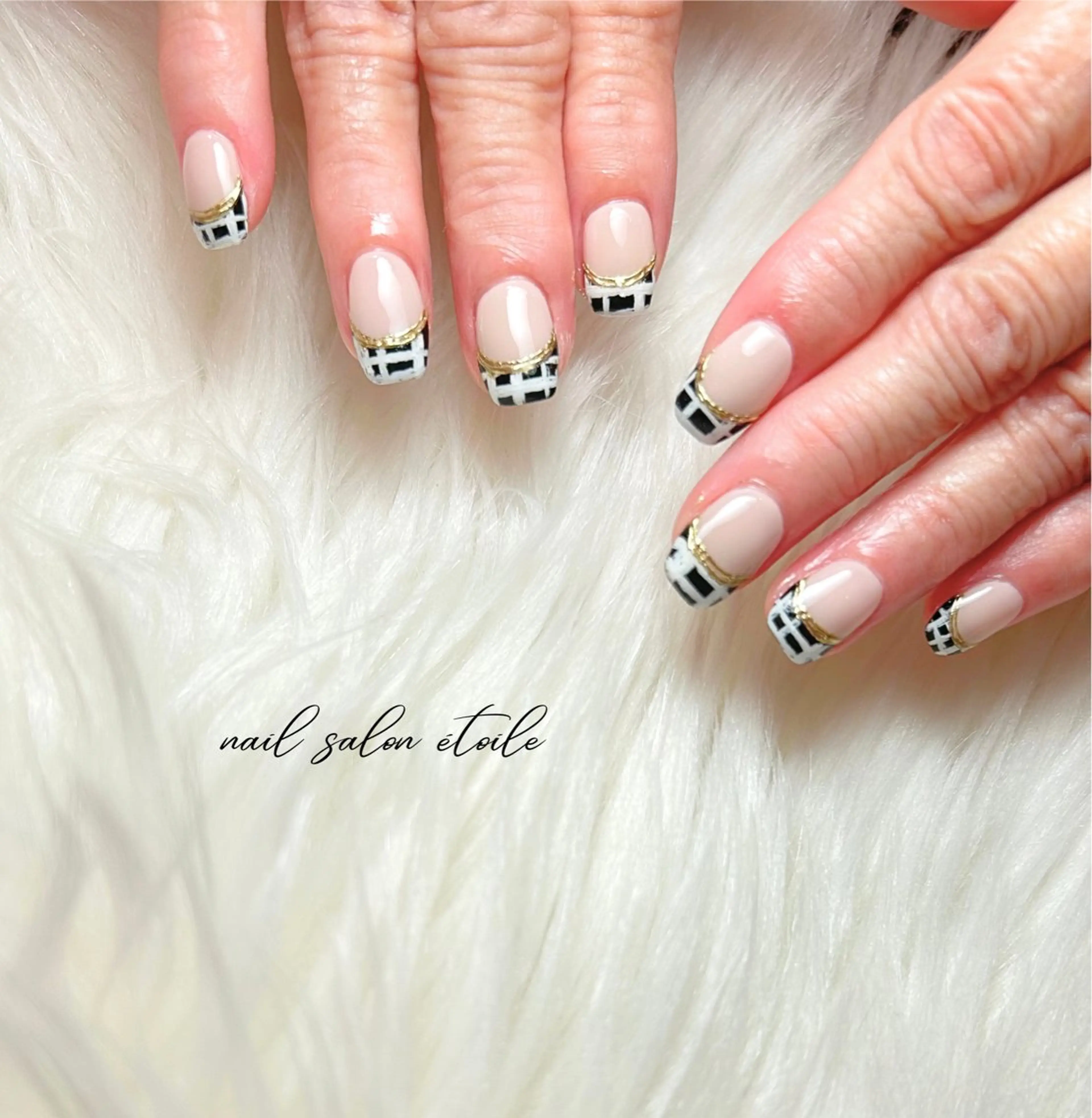 ネイル フレンチネイル オフィスネイル ピンク 冬ネイル ハンドネイル nail salon étoileのネイルデザイン