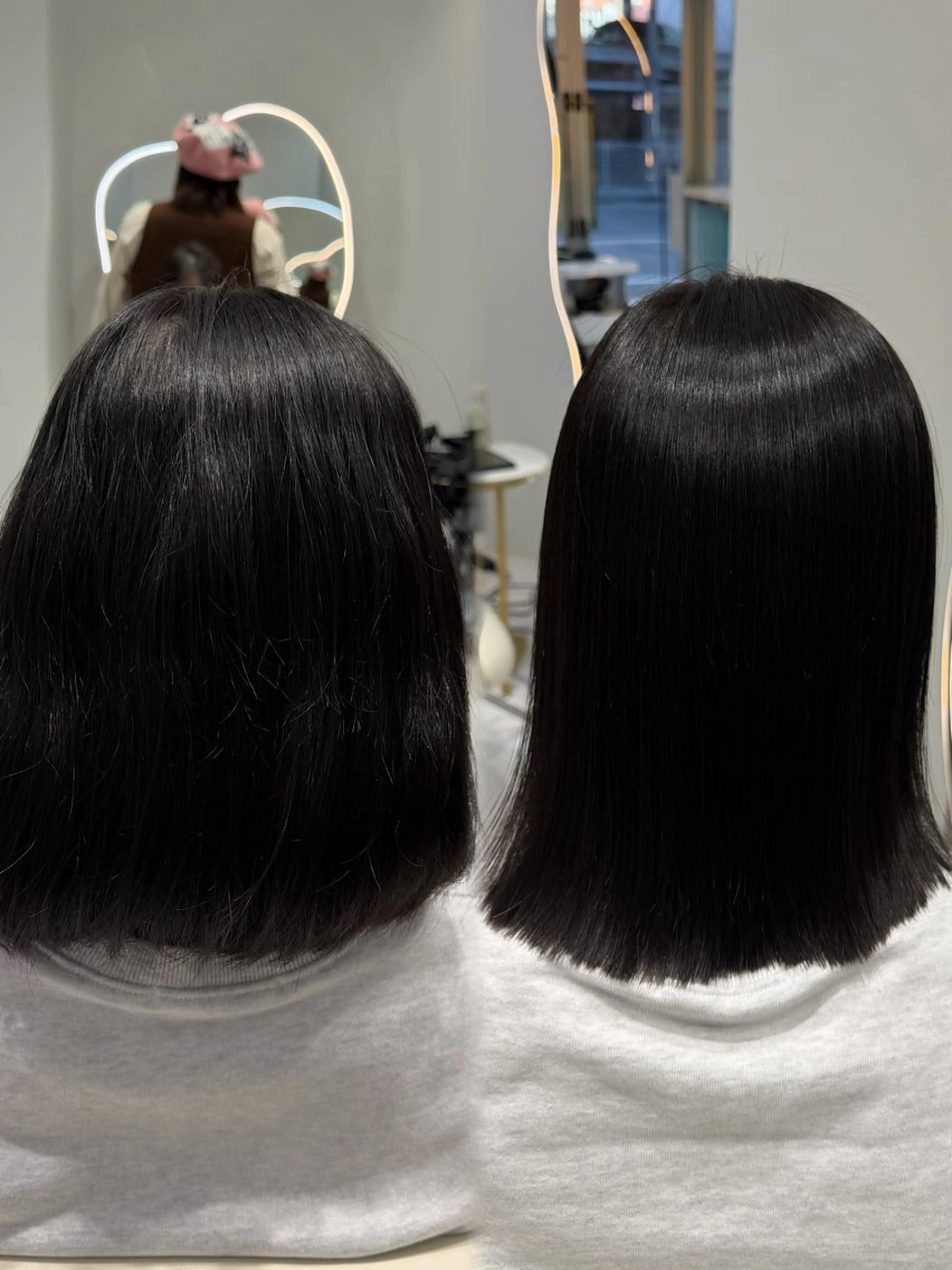 ロング 縮毛矯正 𝑹𝒊𝒉𝒐🎀 名駅/大人韓国ヘアのヘアスタイル