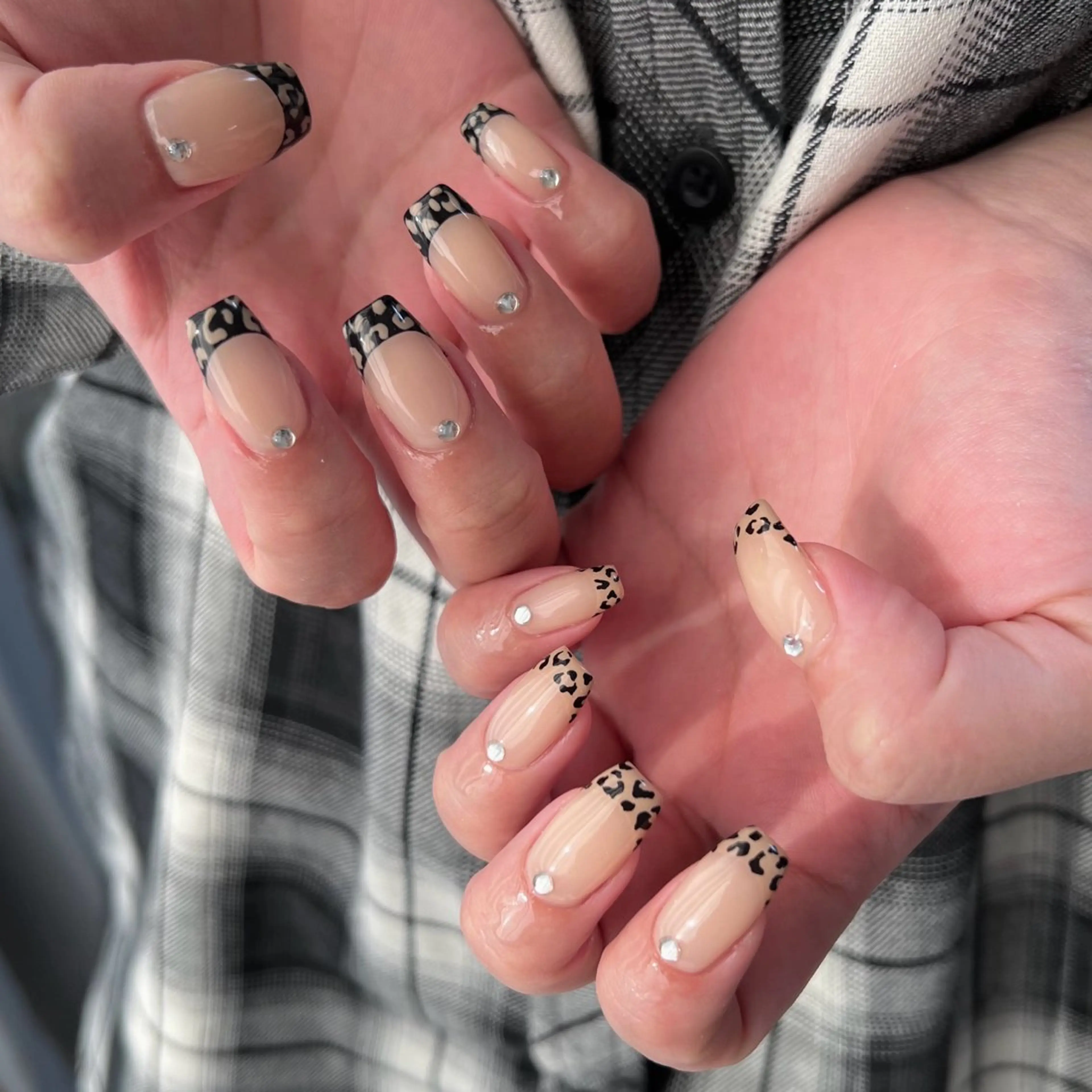 ネイル アニマル柄 フレンチネイル ハンドネイル 川端 京香のネイルデザイン