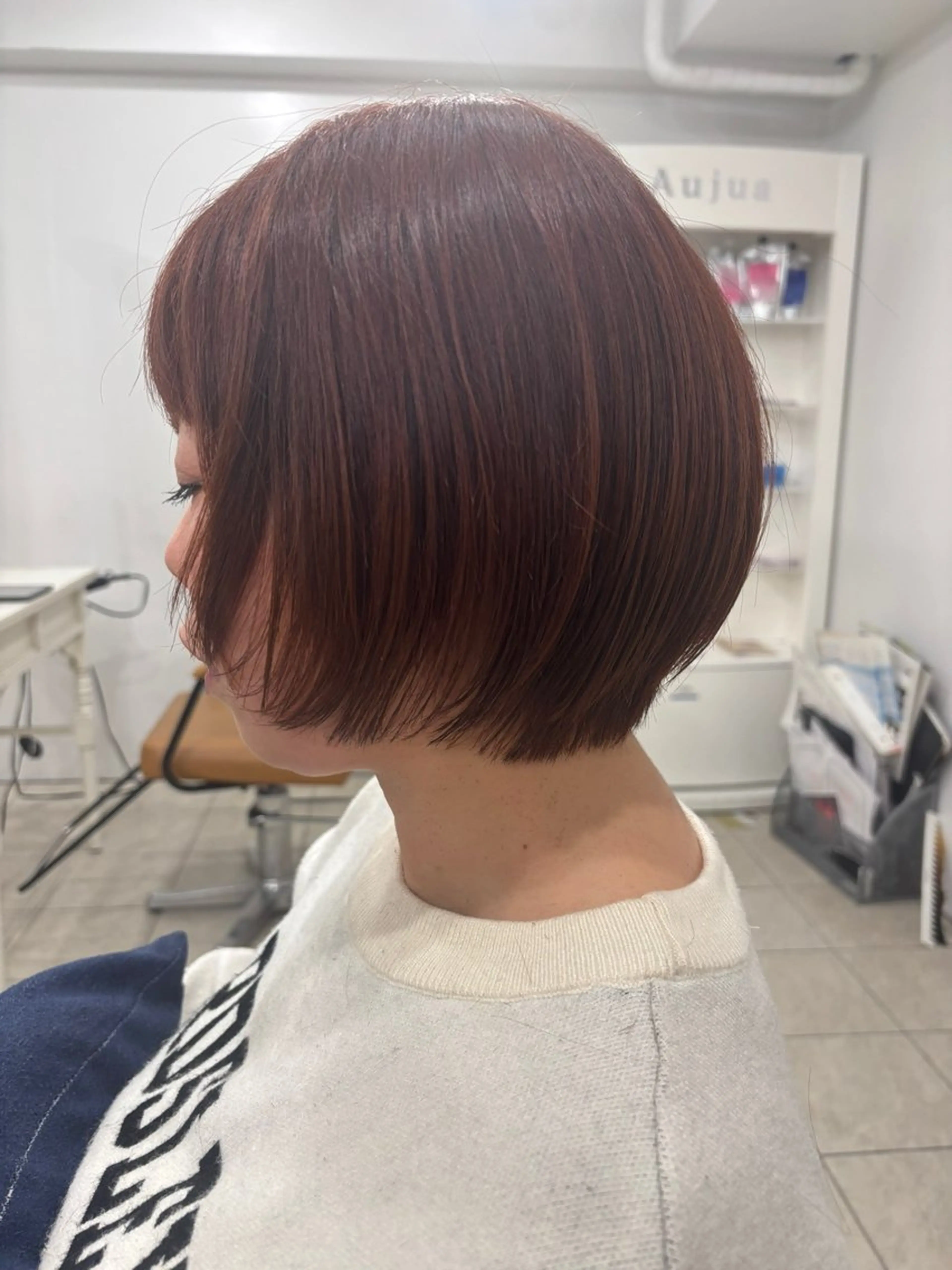 ショート ウルフレイヤー 縮毛矯正/ヒロシのヘアスタイル