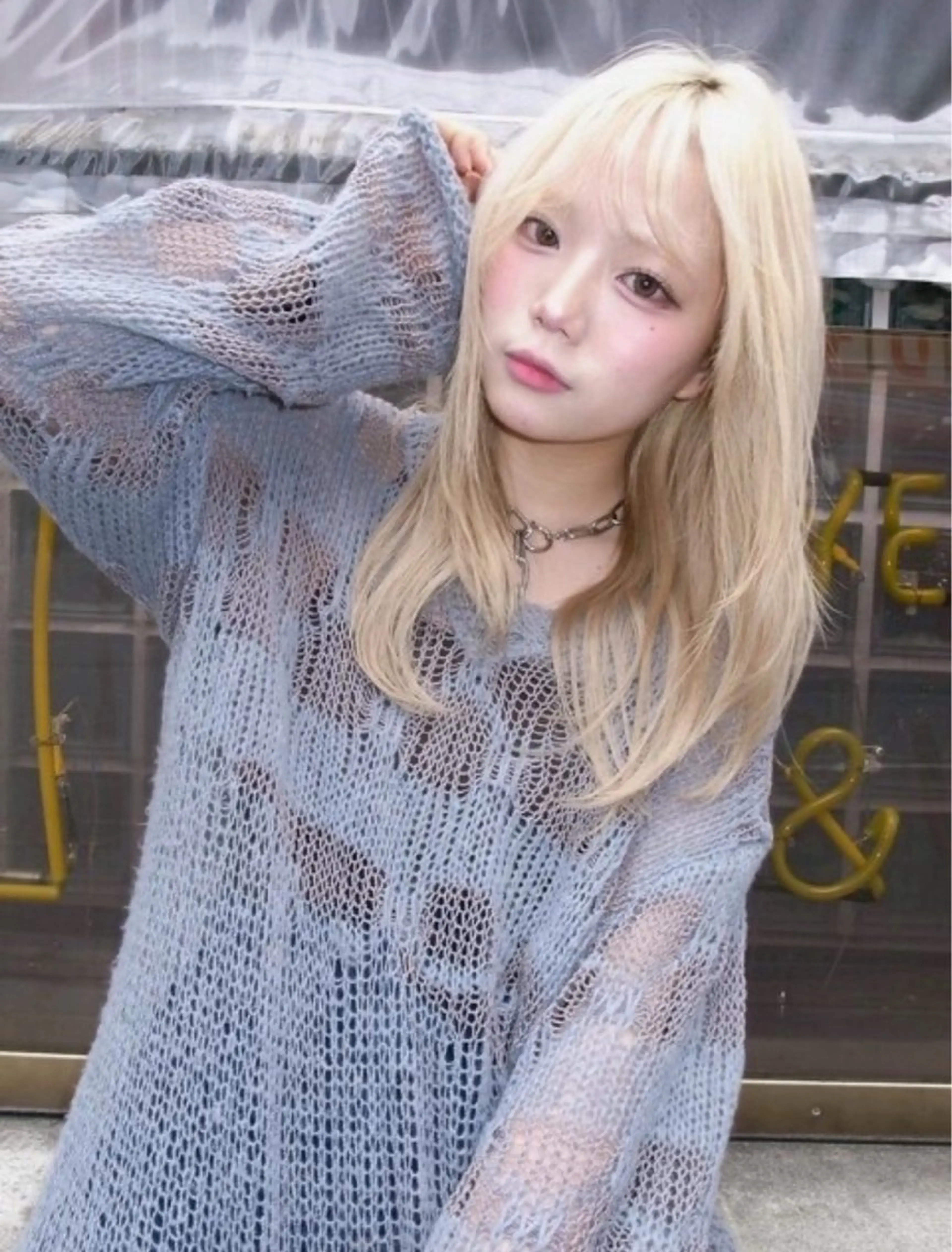 ロング カラー 暖色系/ブリーチ/ 豊橋/ノア𝜗𝜚のヘアスタイル