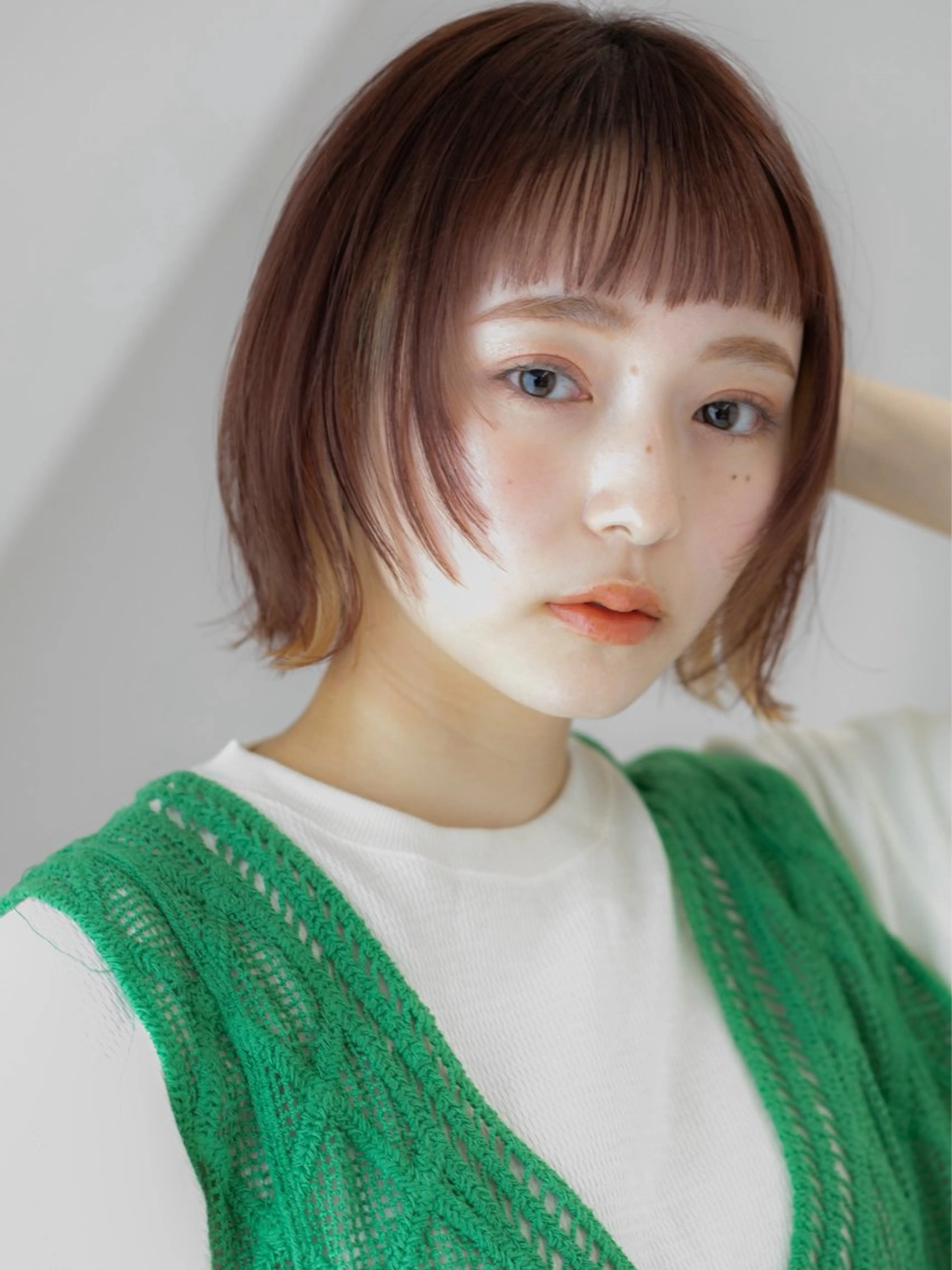 ショート ボブレイヤー ボブ 顔まわりレイヤー 顔周りカット レイヤーカット Itsuki🎀‪/ calico/池袋のヘアスタイル