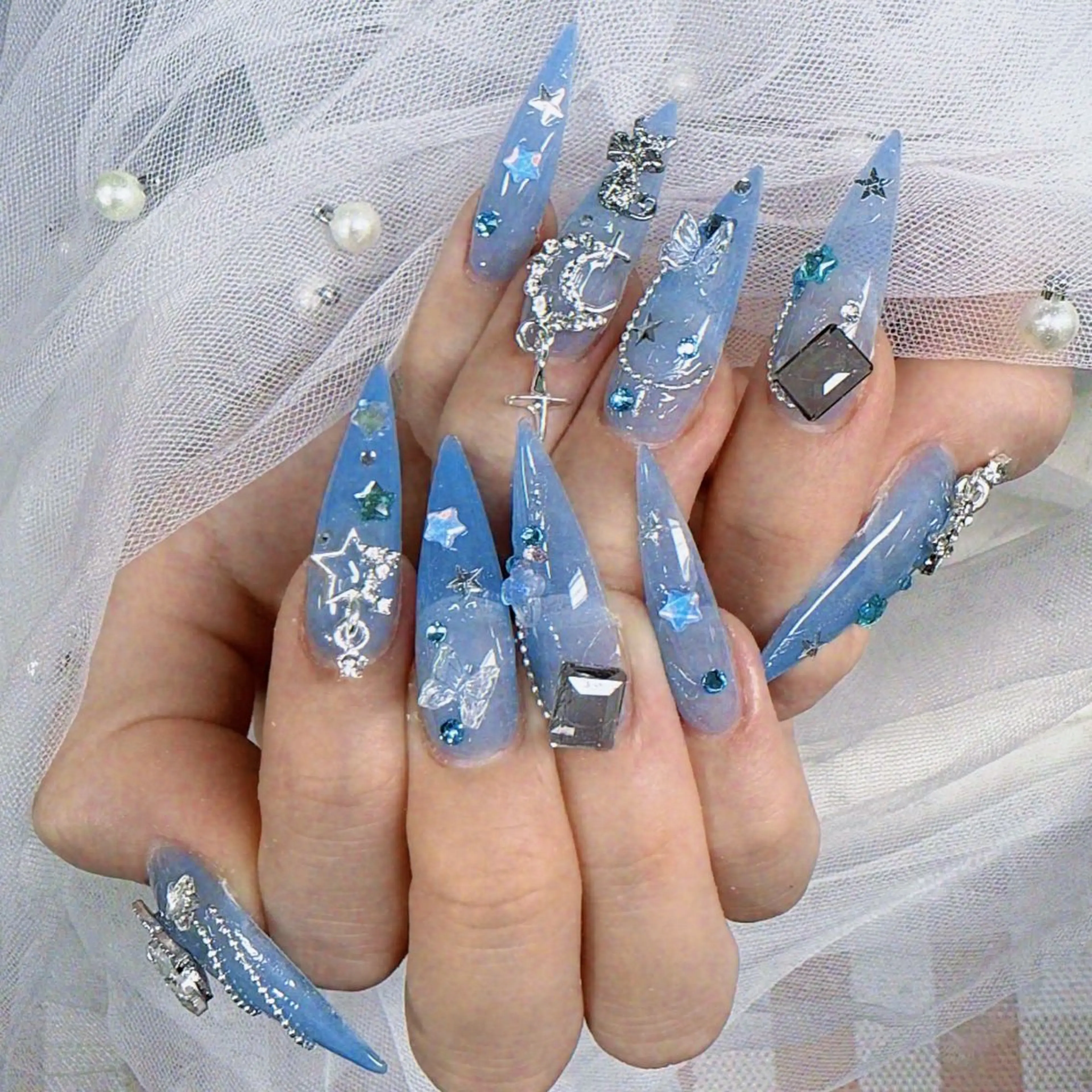 ネイル フットネイル フレンチネイル グラデーション 韓国ネイル ロングネイル ハンドネイル Hani Nail Salonのネイルデザイン