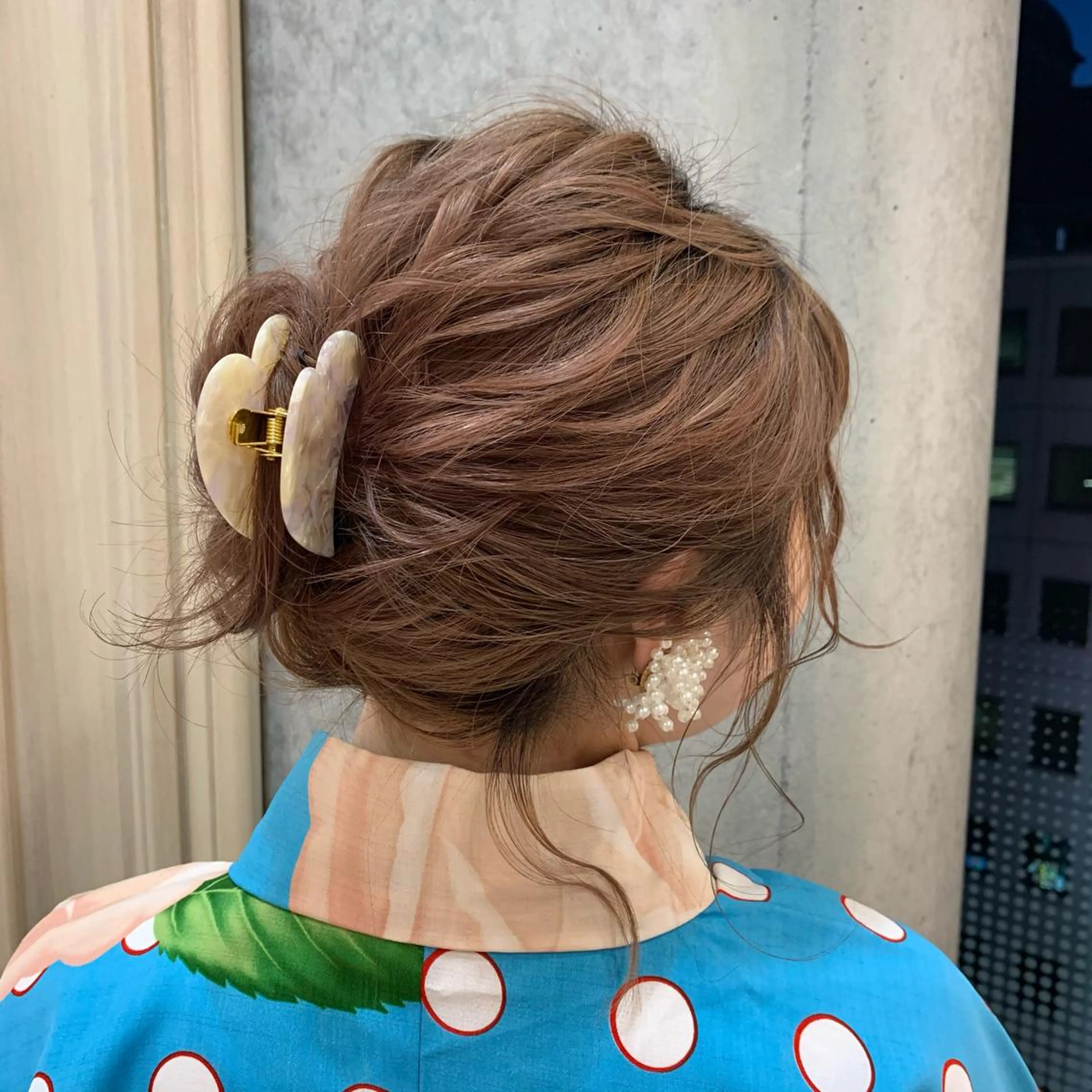 ミディアム ヘアアレンジ 浴衣 サソウ ユリエ🥥のヘアスタイル
