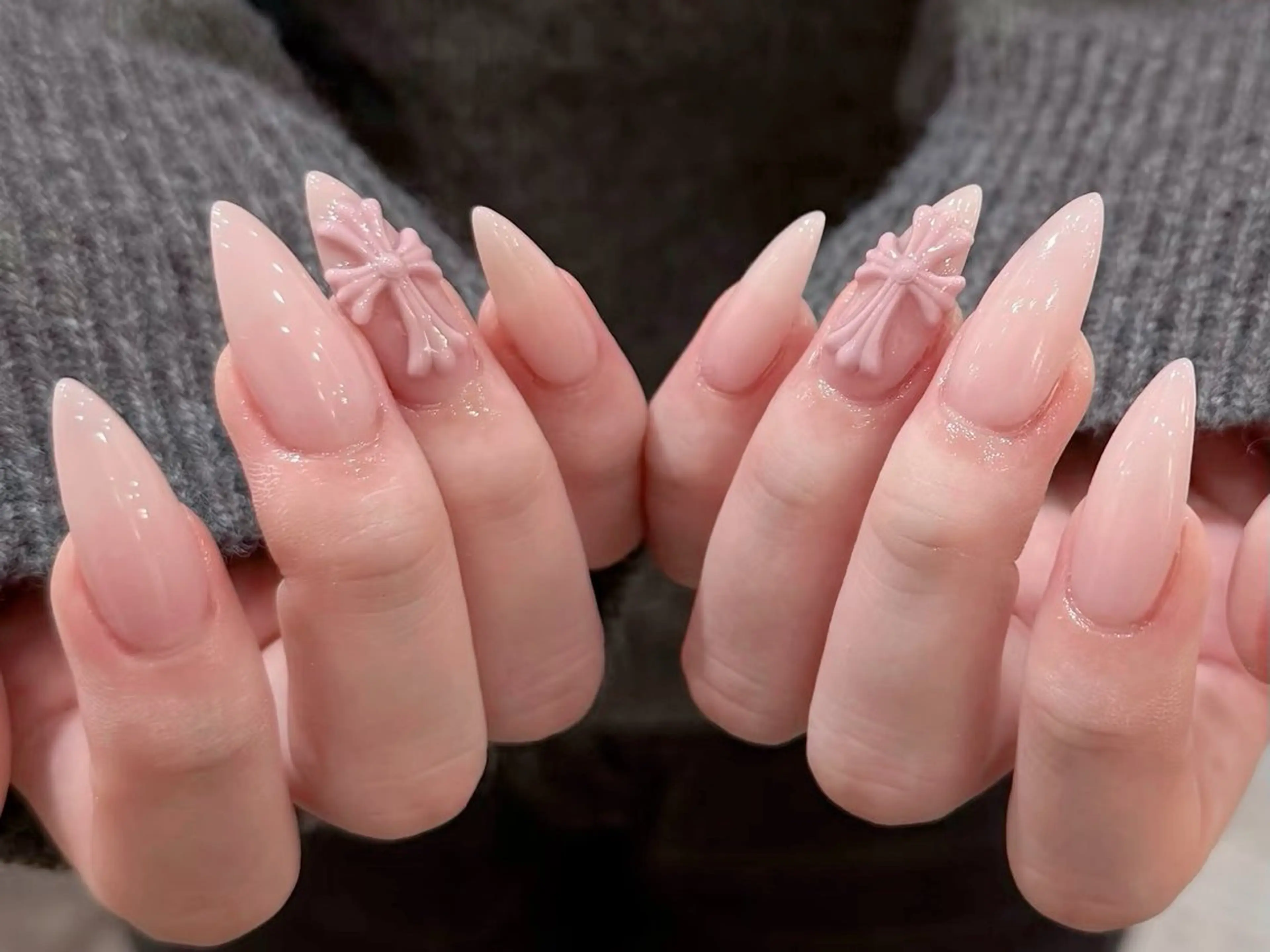 ネイル ネイルサロンAiri 長さ出し·シンプルのネイルデザイン