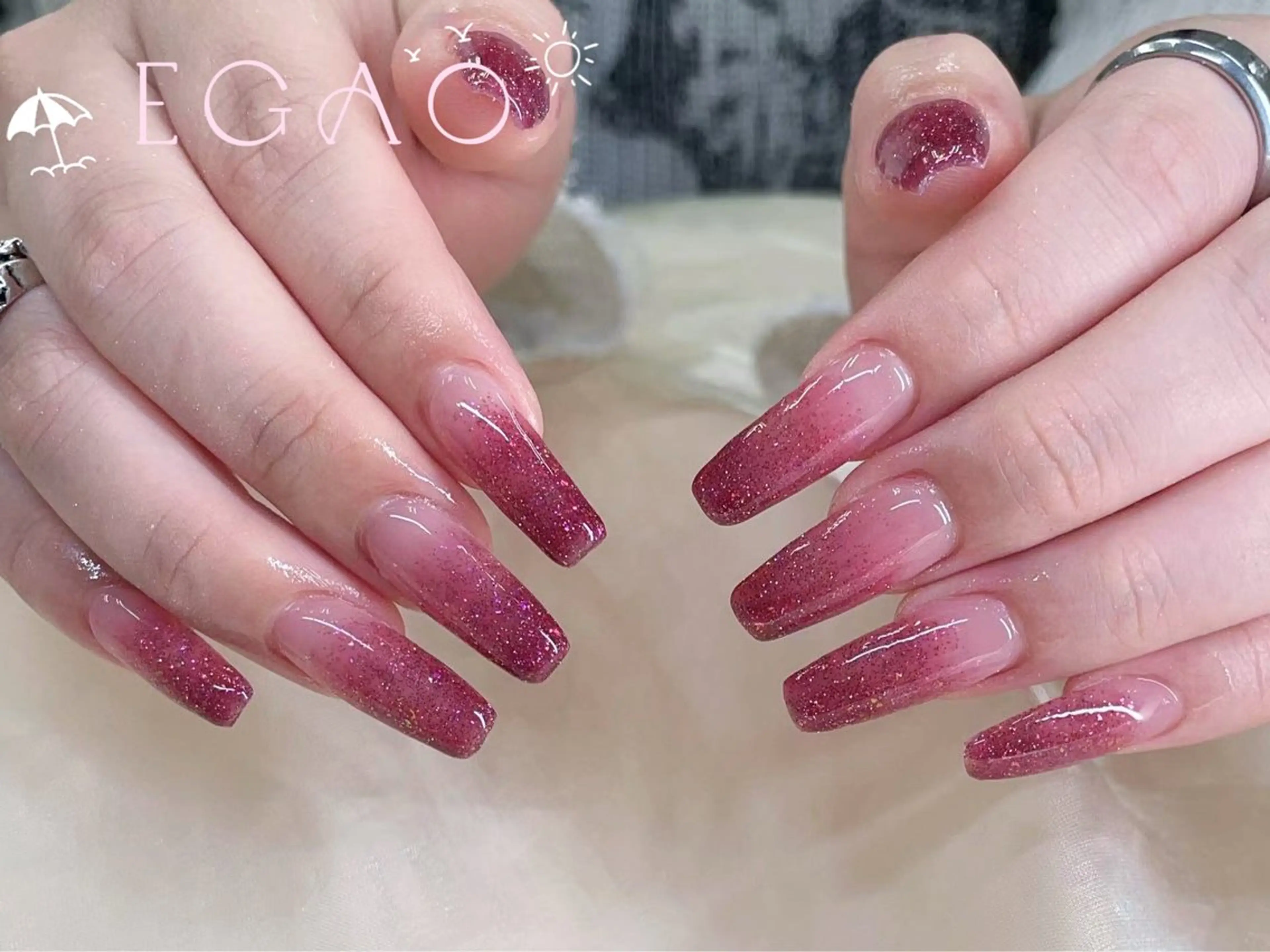 ネイル アートネイル フットネイル フレンチネイル ジェルネイル グラデーション ハンドネイル Egao Nail錦糸町店のネイルデザイン