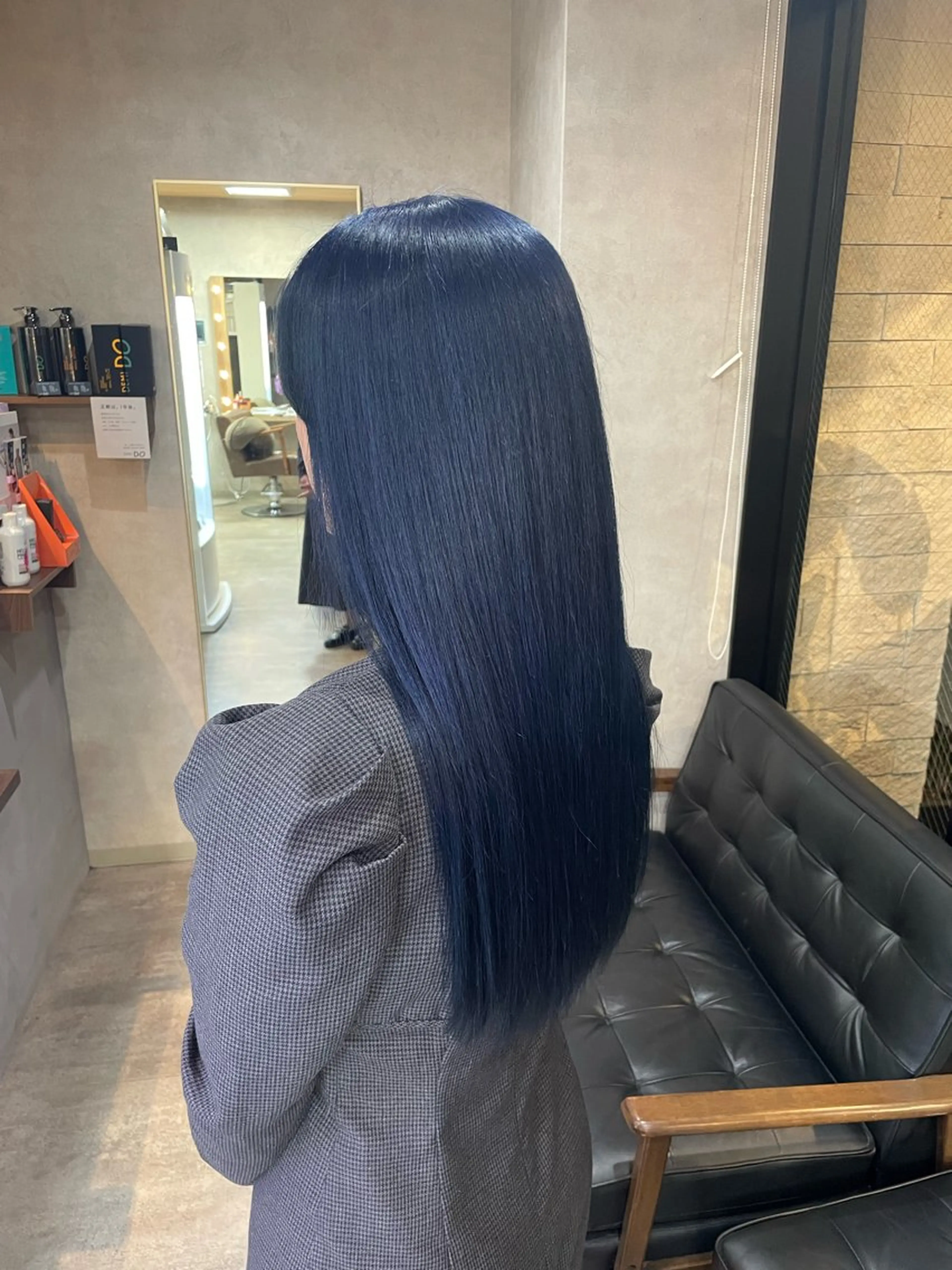 ロング カラー ブリーチ ブルーカラー ネイビーカラー ヘアカラー トリートメント RIENS aura / ayu ♡のヘアスタイル
