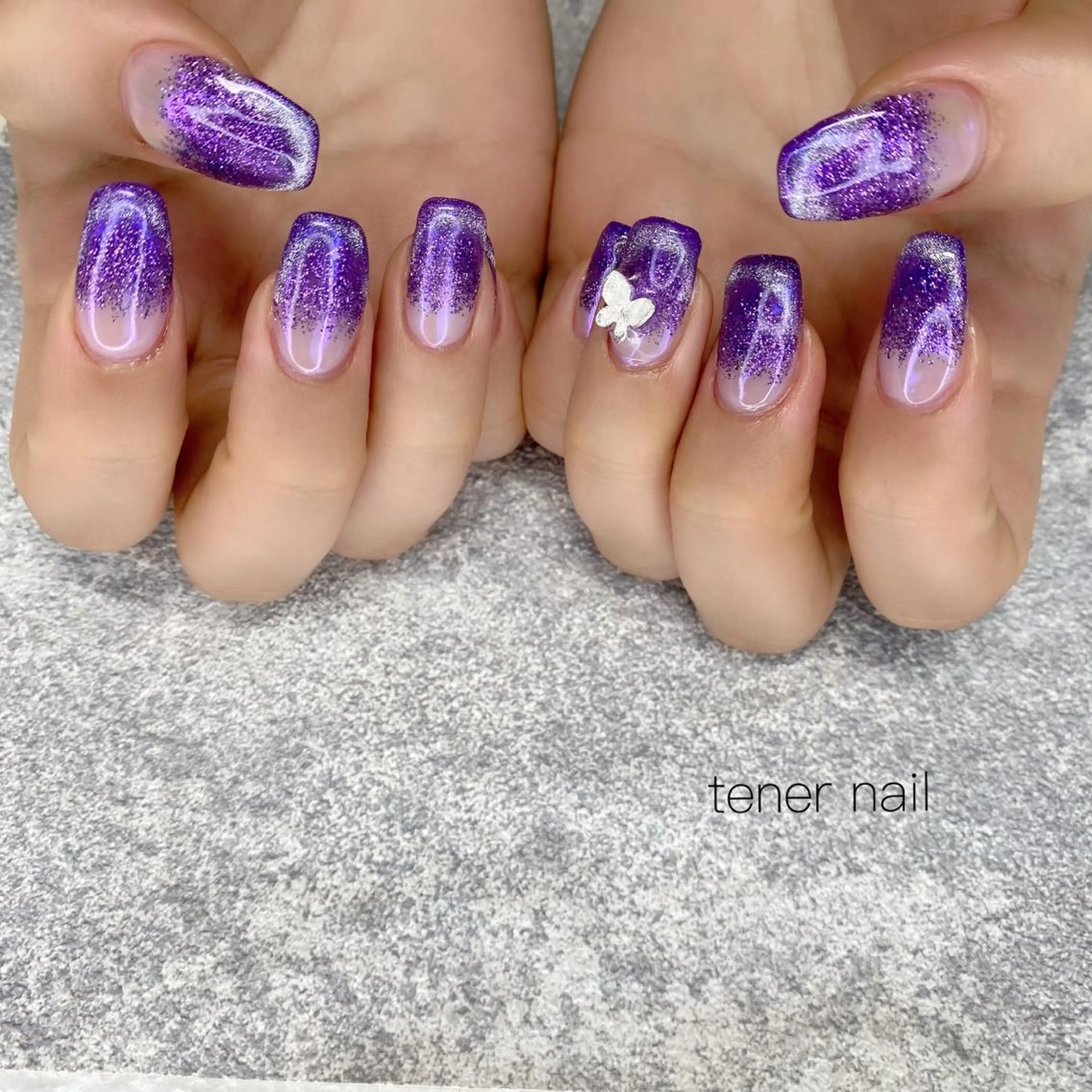 ネイル パープル テネルネイル tener nailのネイルデザイン