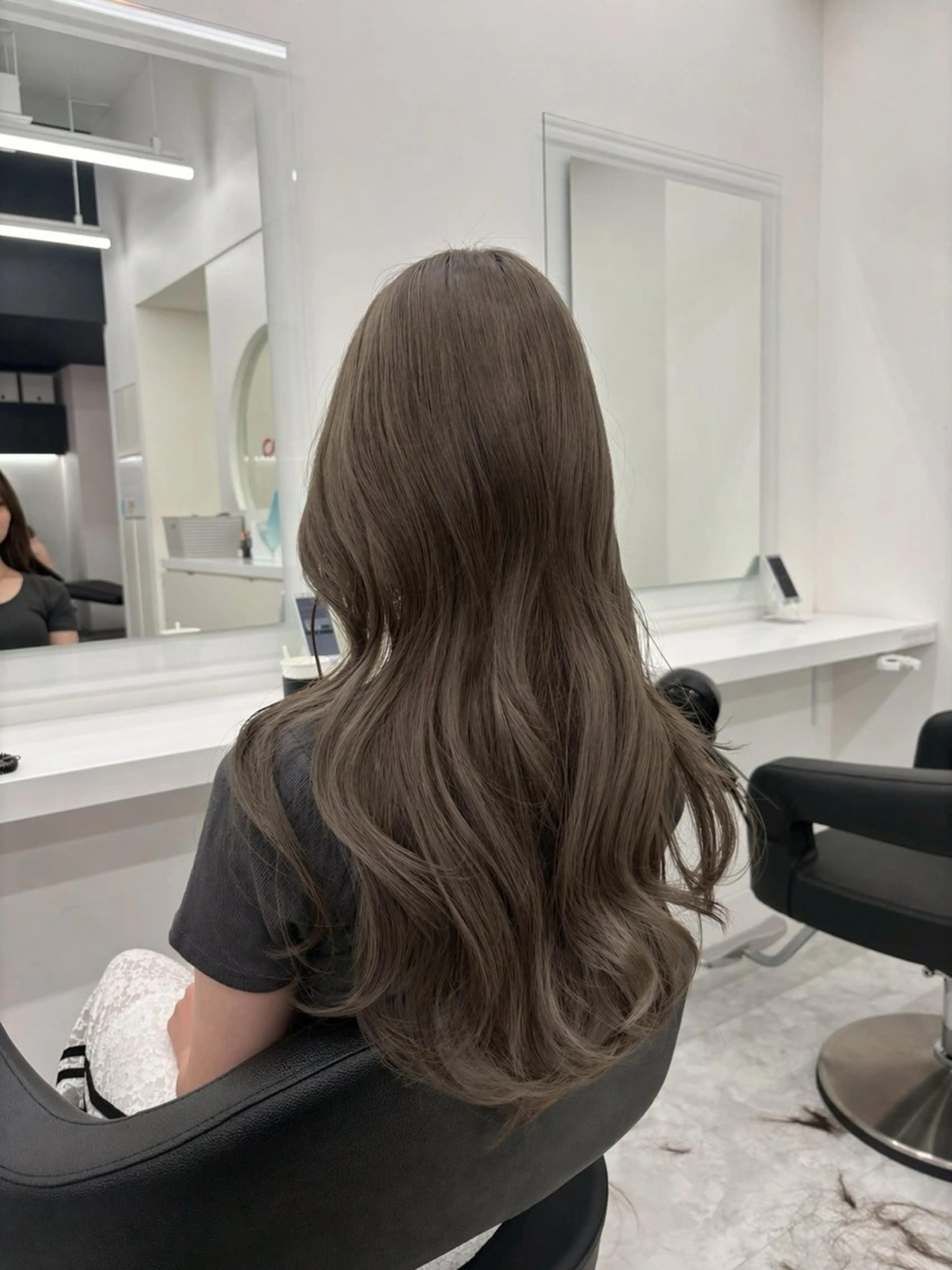 ロング カラー カット ヘアカラー y2k✩︎⡱レイヤー ウルフ/オリーブ🍀のヘアスタイル