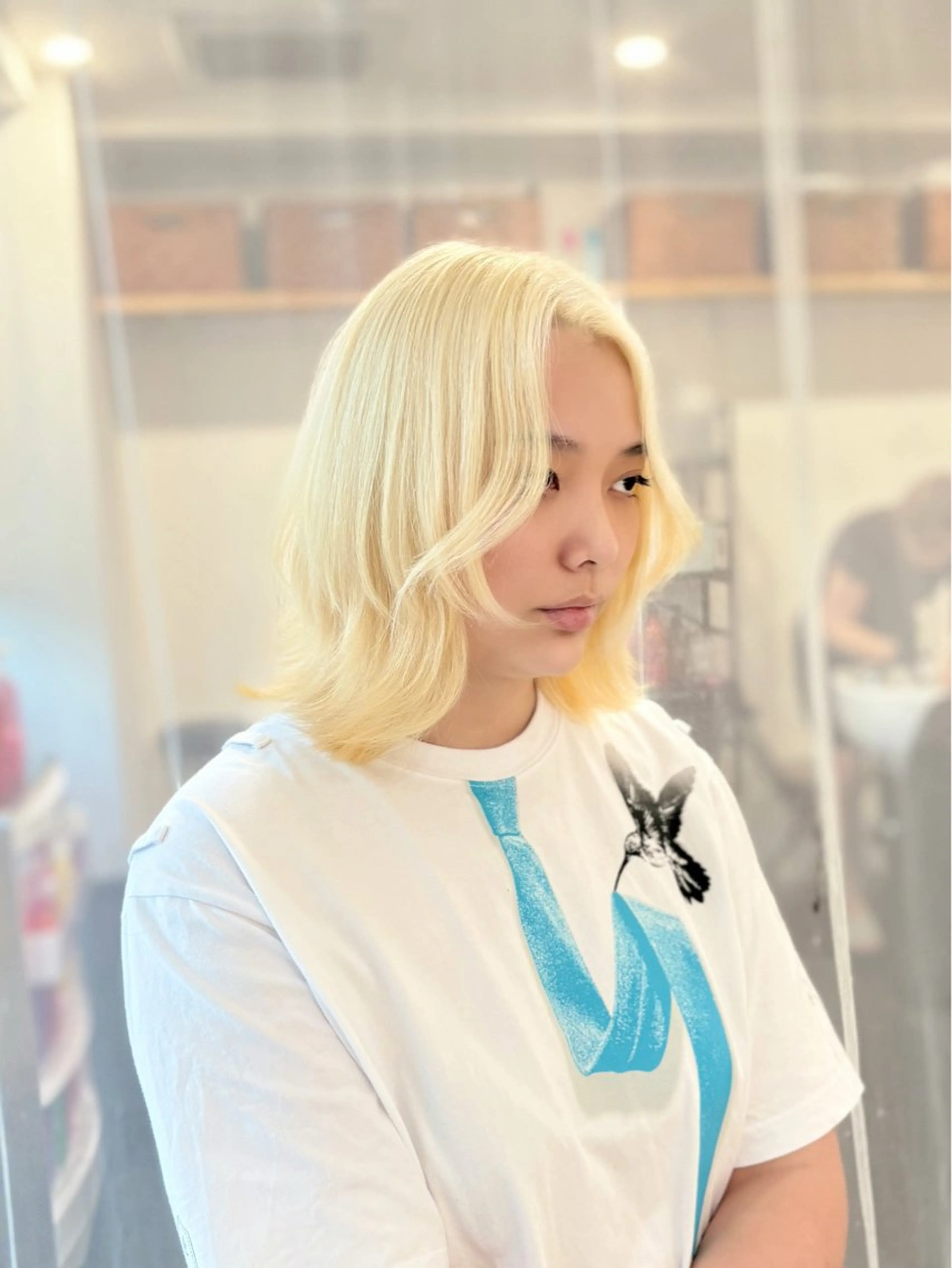 ミディアム カラー ヘアカラー トリートメント GaKu/ハイトーン /ブリーチ/レイヤーのヘアスタイル