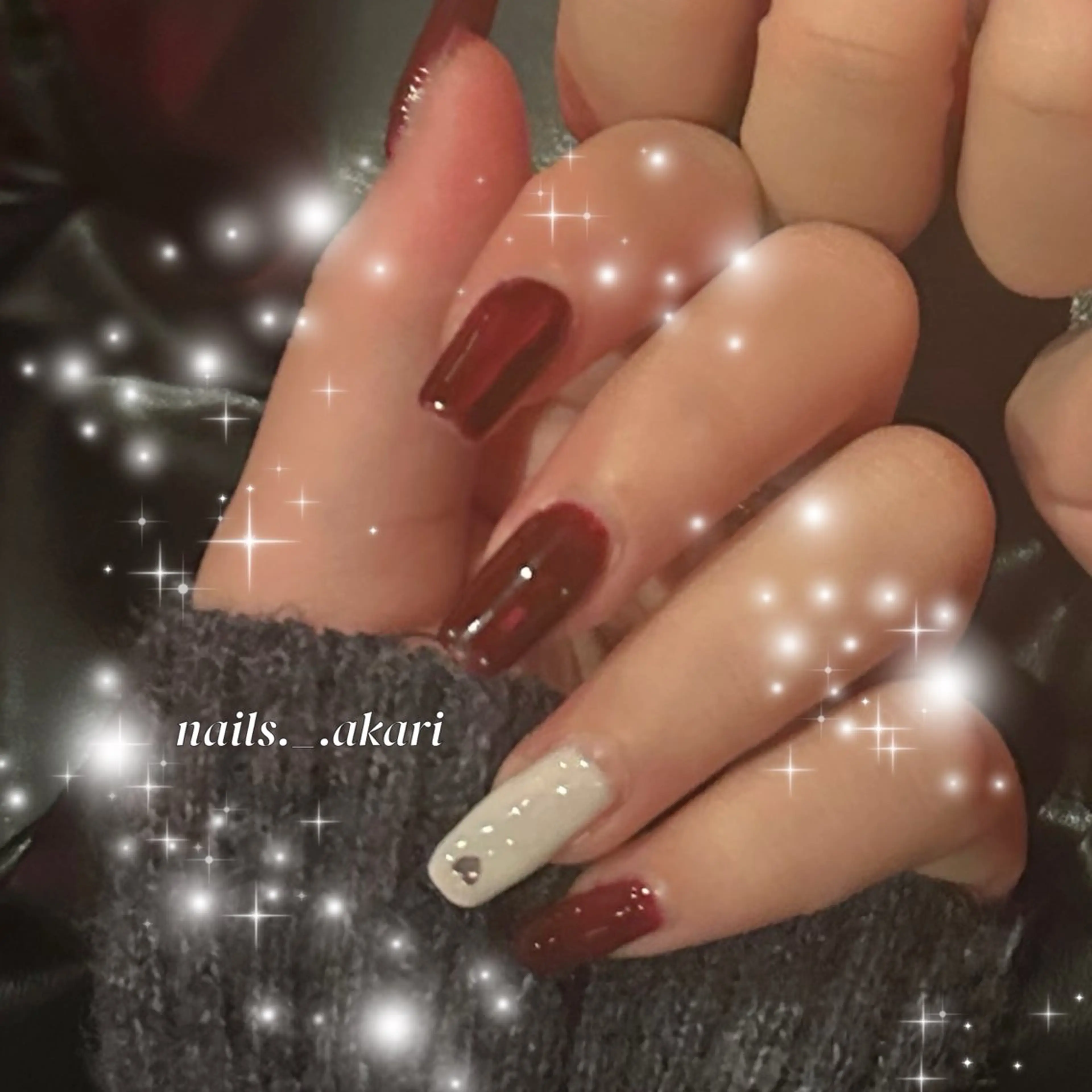 (自爪)2本アート🍓持ち込みデザインok✨の写真