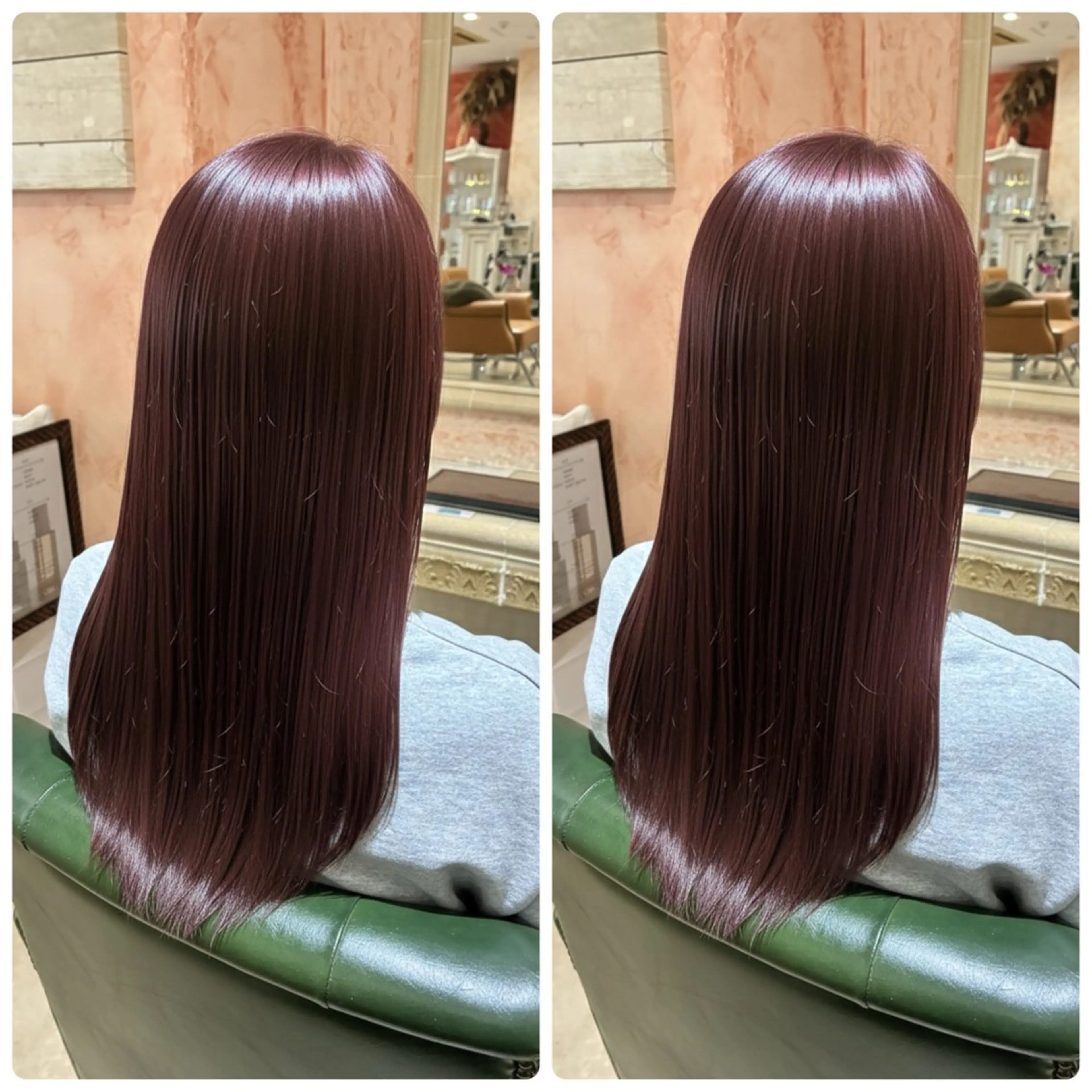 ロング カラー ヘアカラー おおやま たくみのヘアスタイル