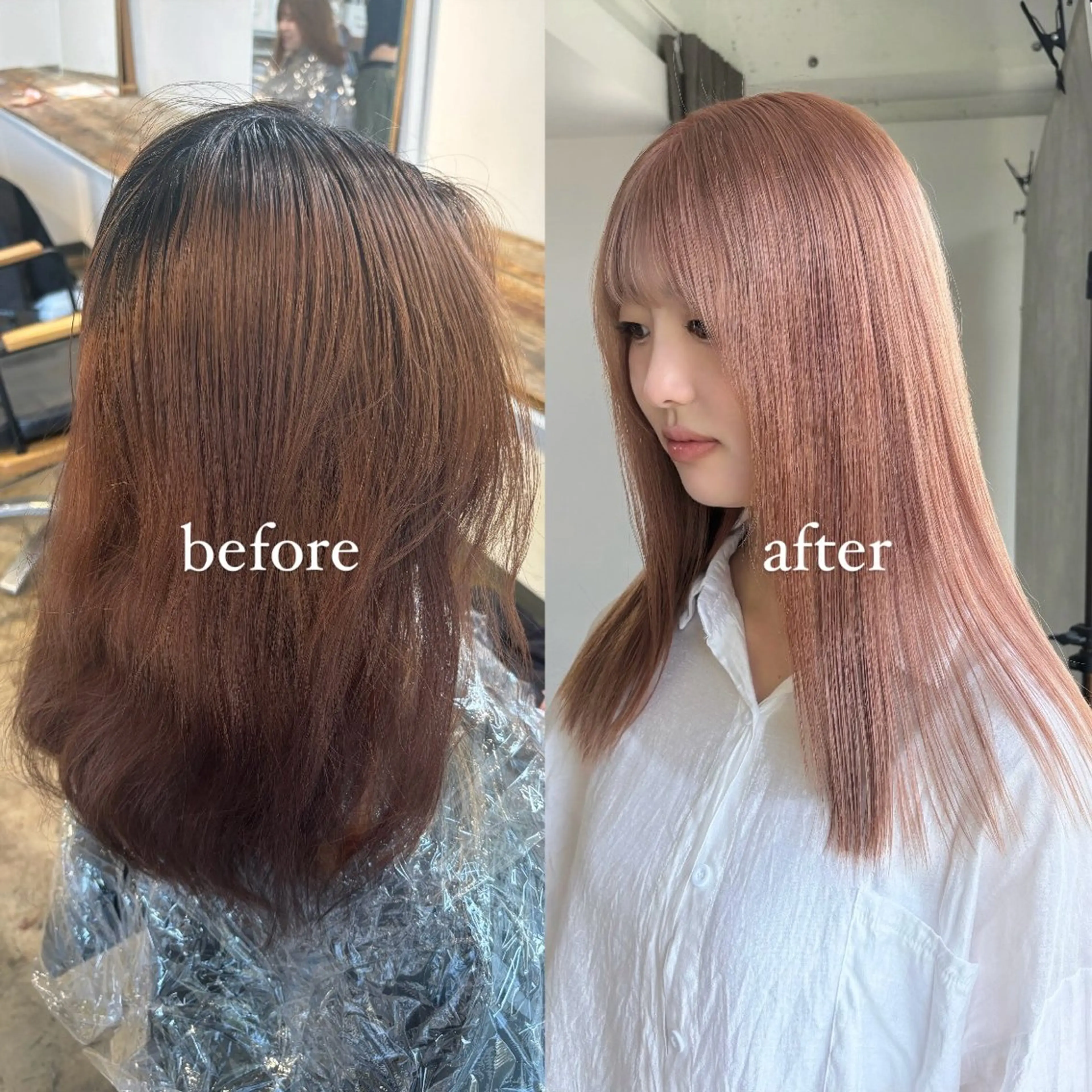ロング カラー ベージュカラー ブリーチ ケアブリーチ ダブルカラー ミルクティーベージュ ヘアカラー トリートメント 暖色カラー🍒 ケアブリーチ/akiのヘアスタイル