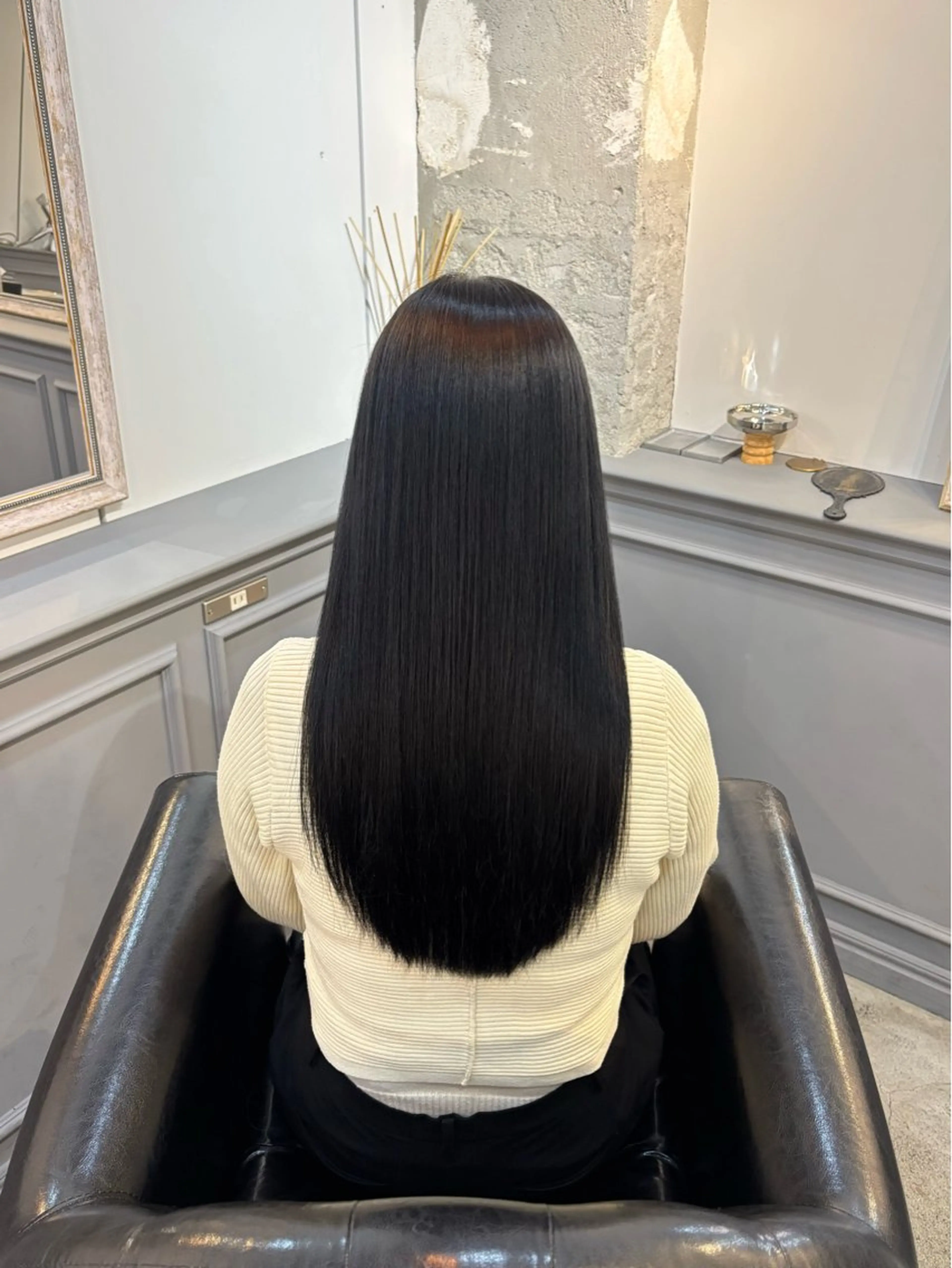 ロング カラー グレージュ ヘアカラー 関口 玲那のヘアスタイル