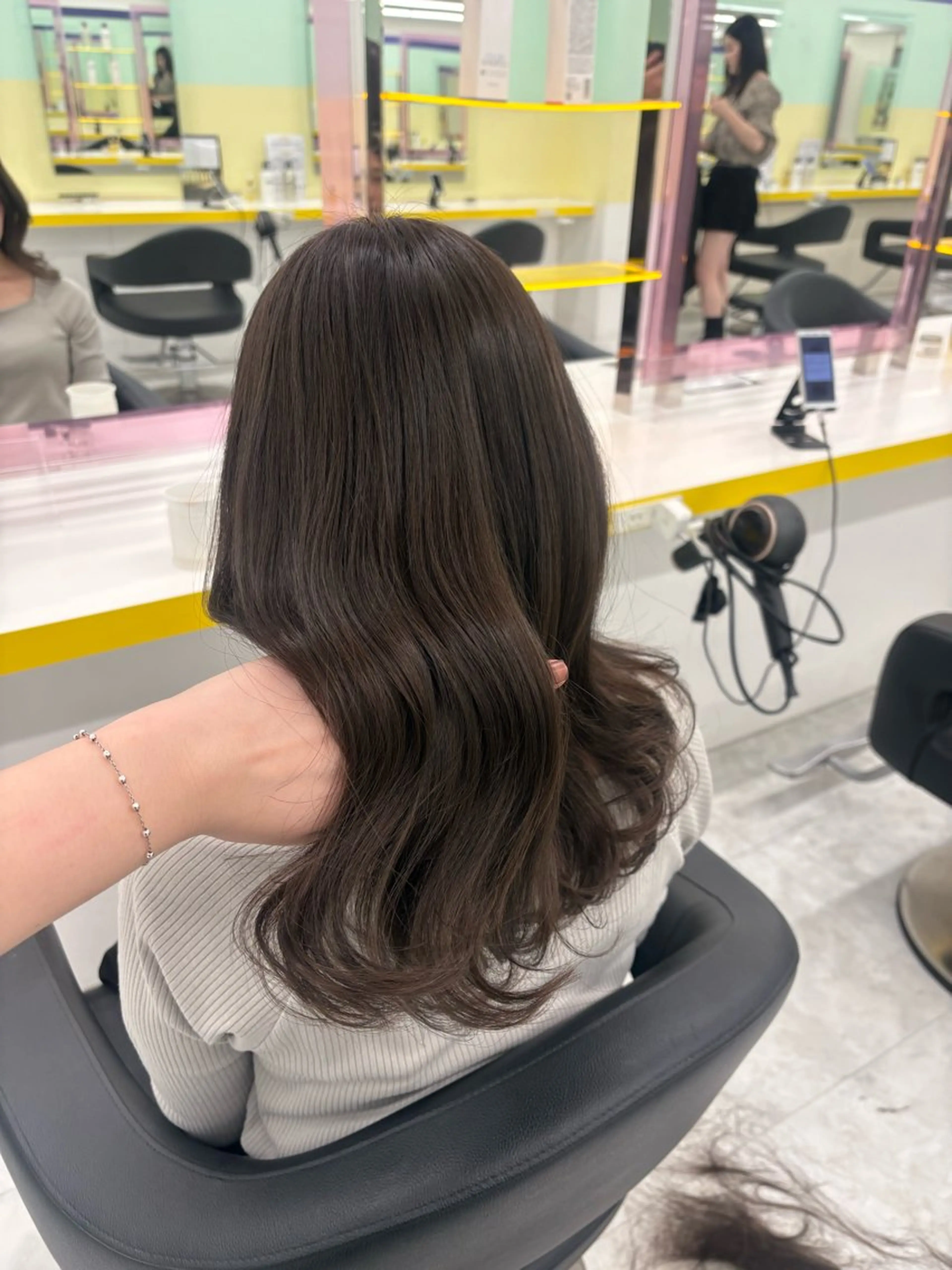 ロング カラー ヘアカラー トリートメント ベージュ×レイヤー 🤎横浜/miu🤎のヘアスタイル