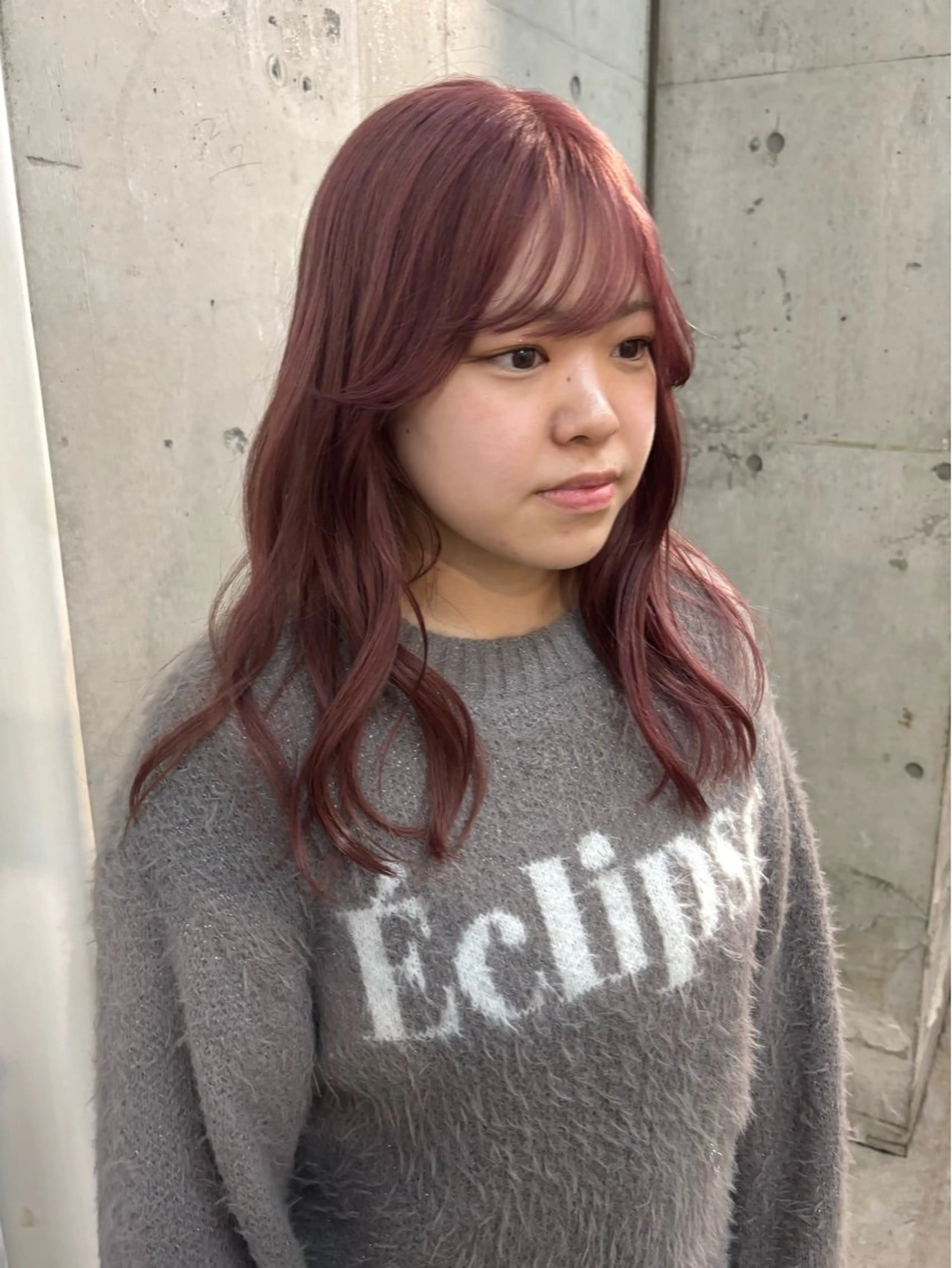 セミロング カラー ブラウンカラー ピンクカラー ピンクブラウン ヘアカラー SHOTO ハイトー ン/ブロンドカラーのヘアスタイル