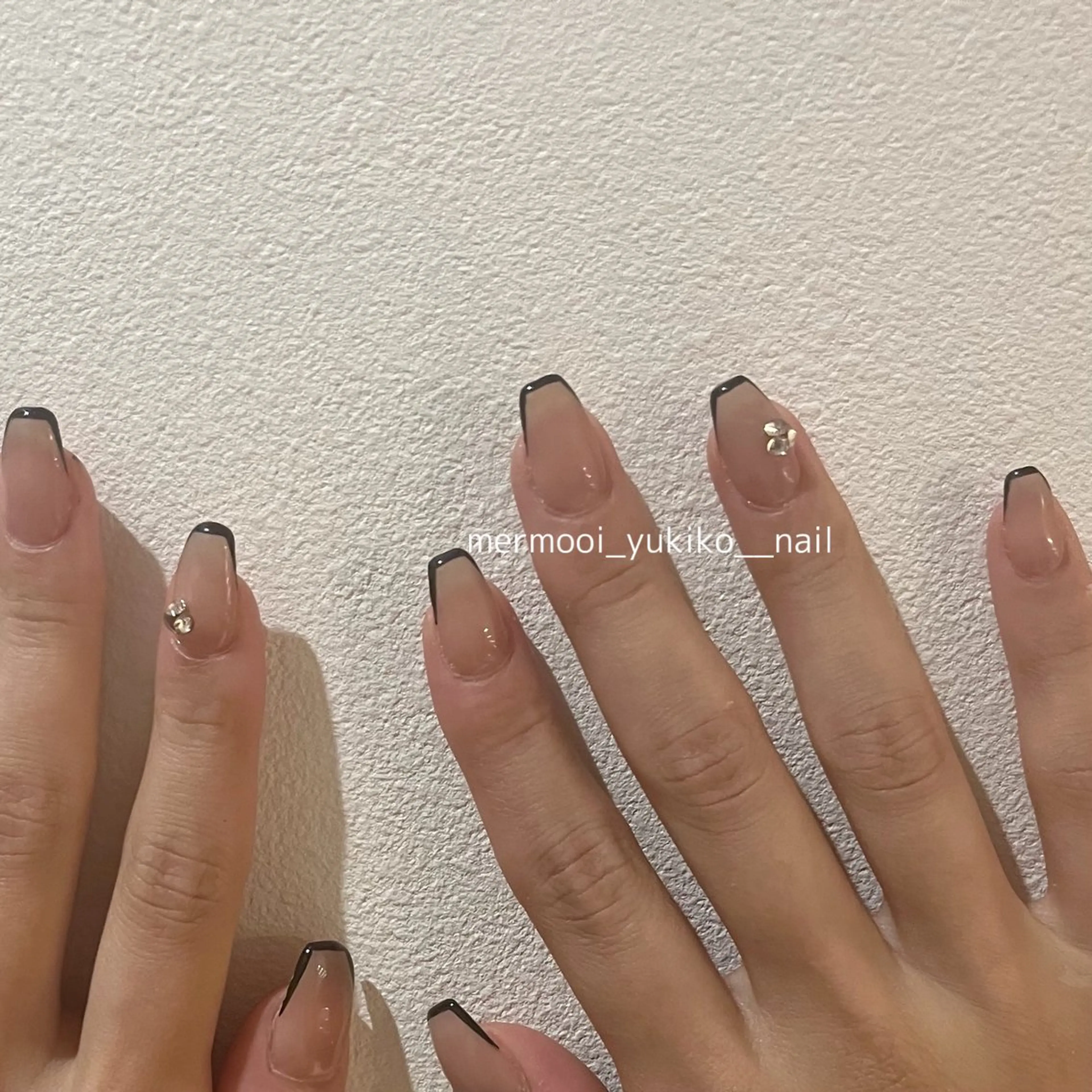ネイル クリアネイル フレンチネイル ニュアンスネイル melumooi nailのネイルデザイン
