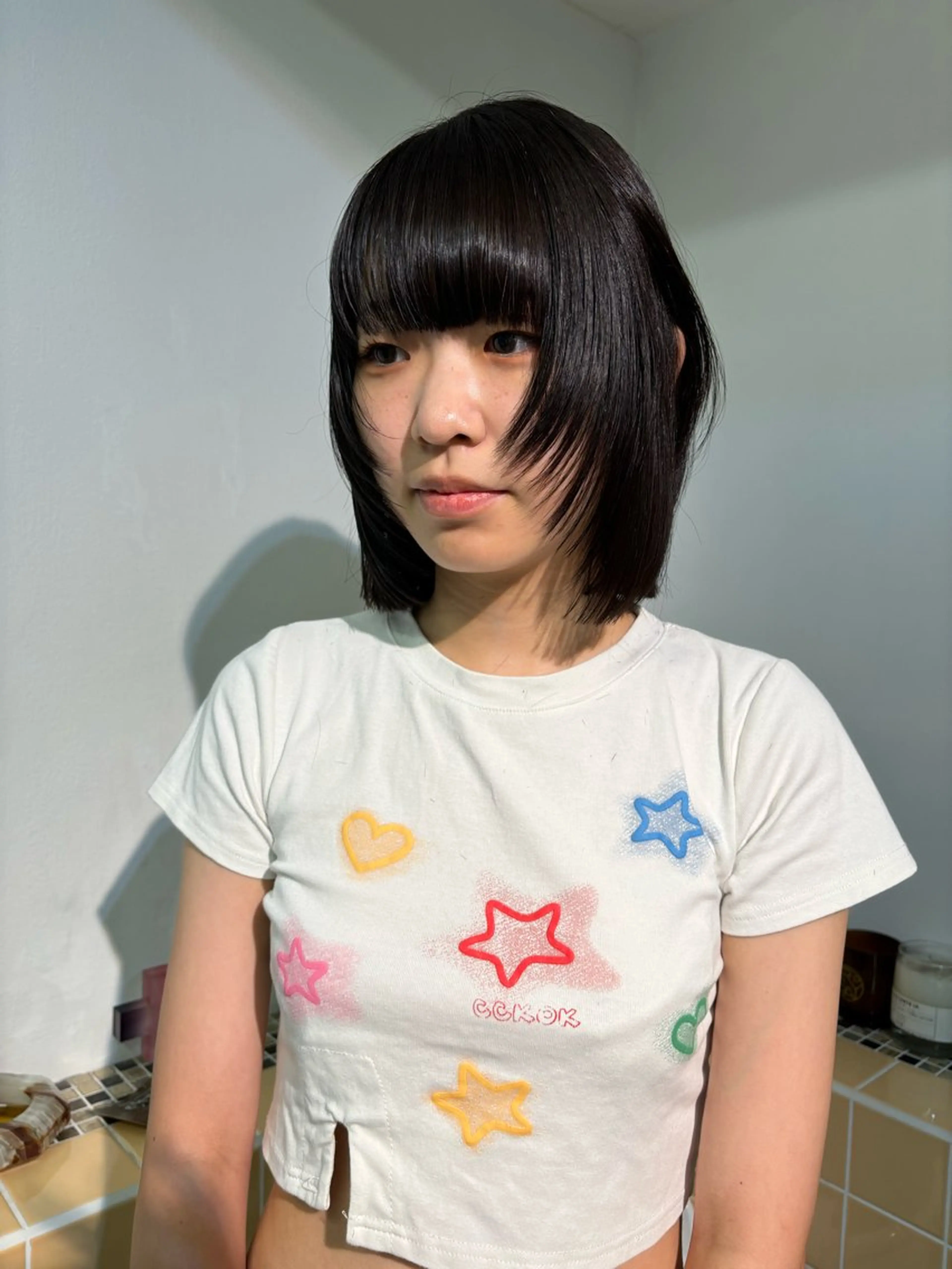 ミディアム カラー カット ヘアカラー トリートメント sakura🌸 レイヤー/韓国ヘアのヘアスタイル